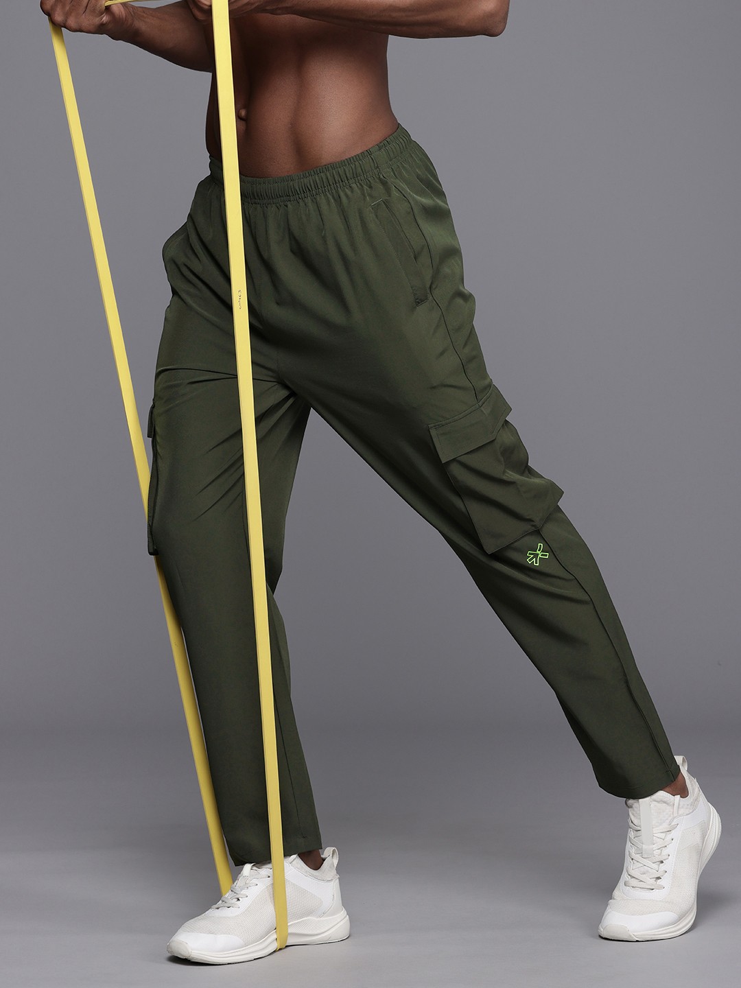 

HRX by Hrithik Roshan Men Rapid Dry & Antimicrobial Finish Training Track Pants, Olive