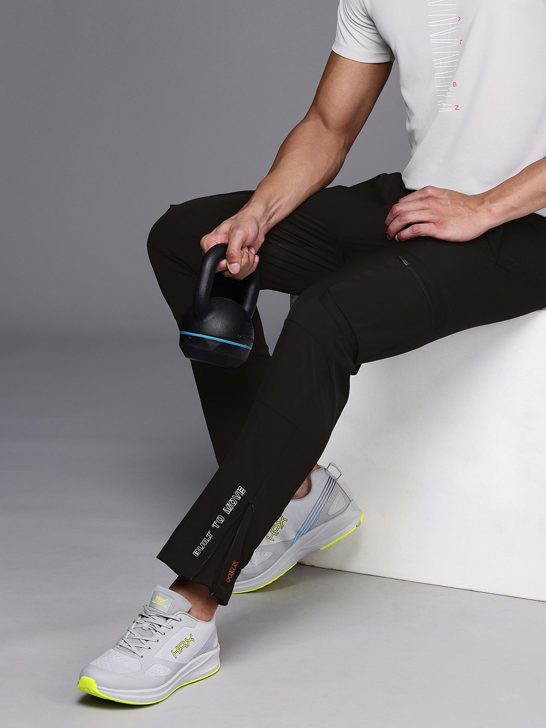 

HRX by Hrithik Roshan Men Rapid-Dry Antimicrobial Finish Training Track Pants, Black