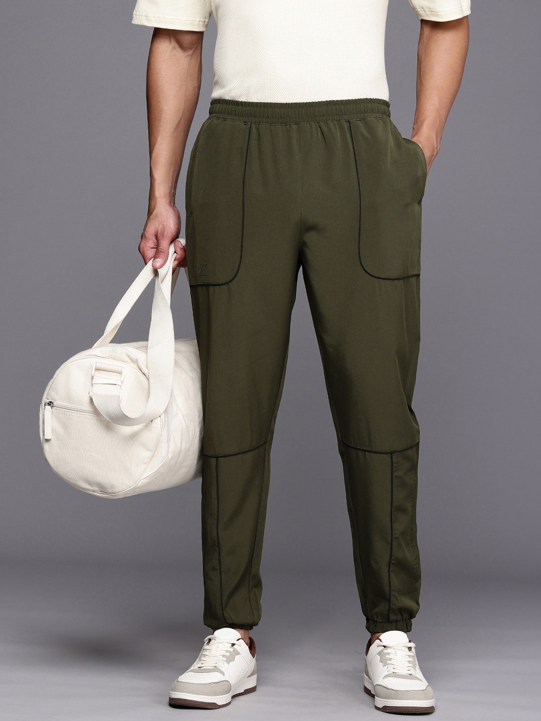 

HRX by Hrithik Roshan Men Olympic-Collection Relaxed Fit Lifestyle Joggers, Olive