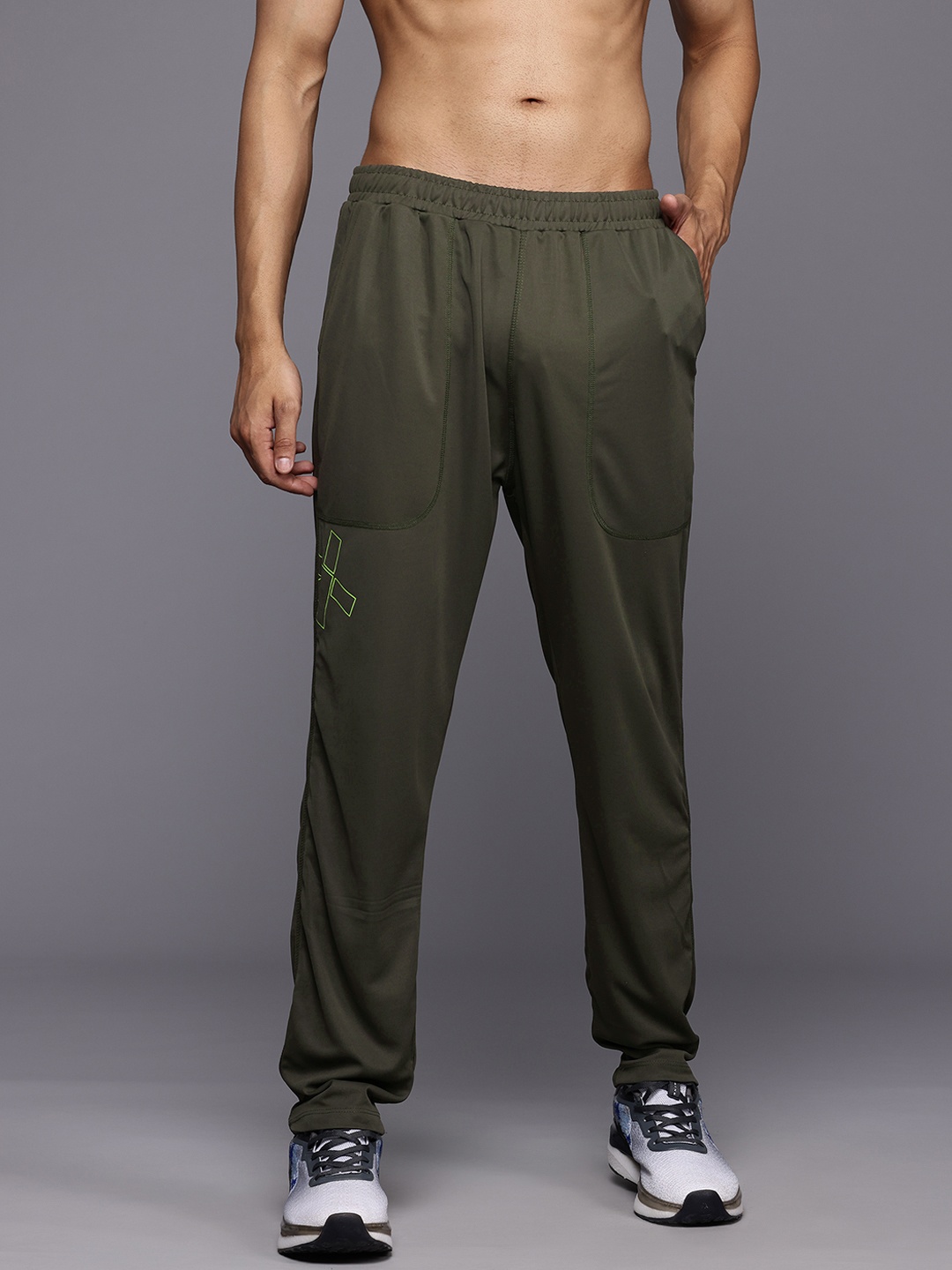 

HRX by Hrithik Roshan Men Rapid-Dry Training Track Pants, Olive