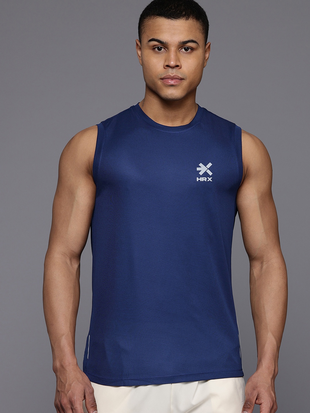 

HRX by Hrithik Roshan Rapid-Dry Running T-shirt, Navy blue