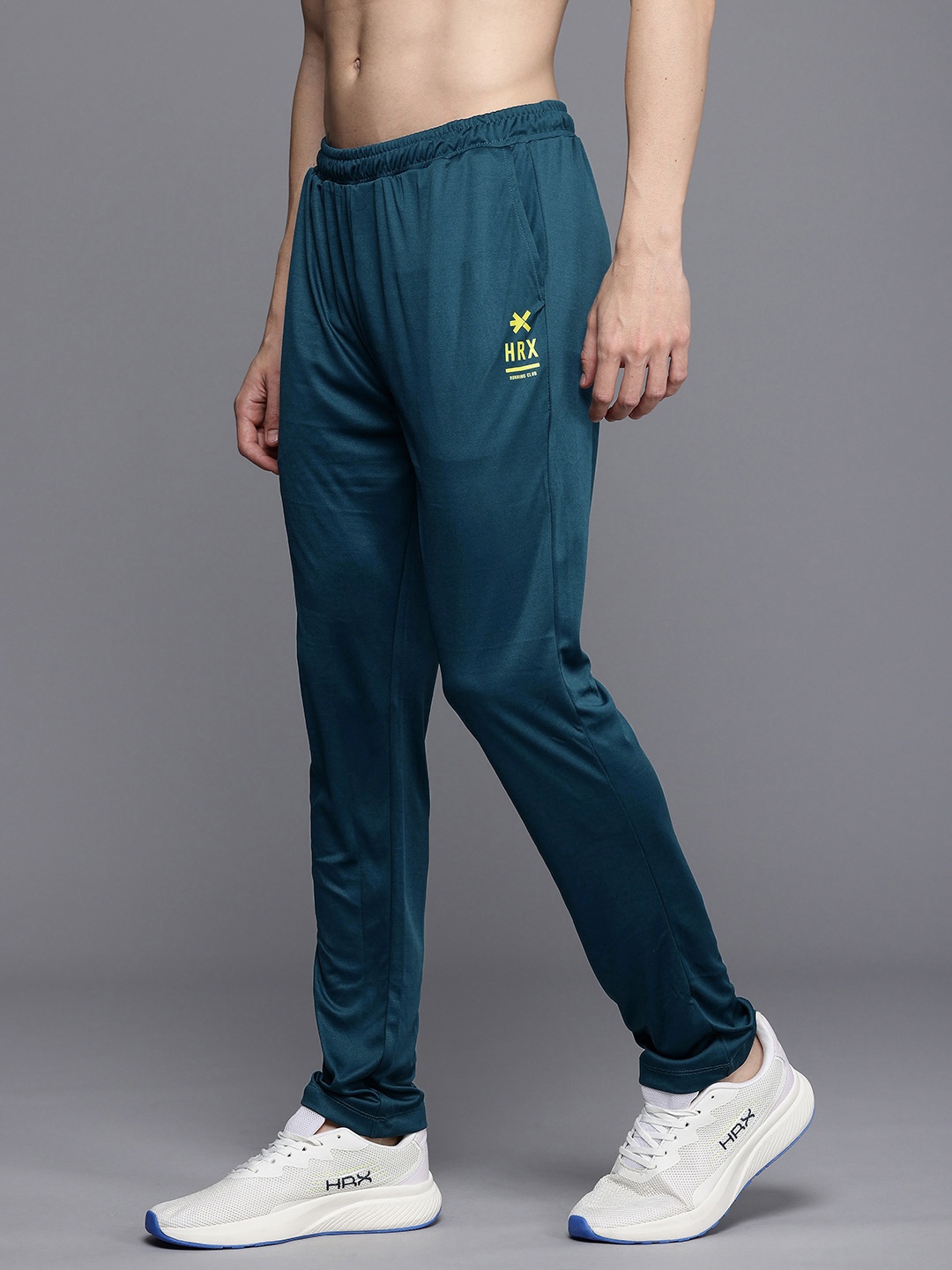 

HRX by Hrithik Roshan Men Rapid-Dry Antimicrobial Running Track Pants, Teal