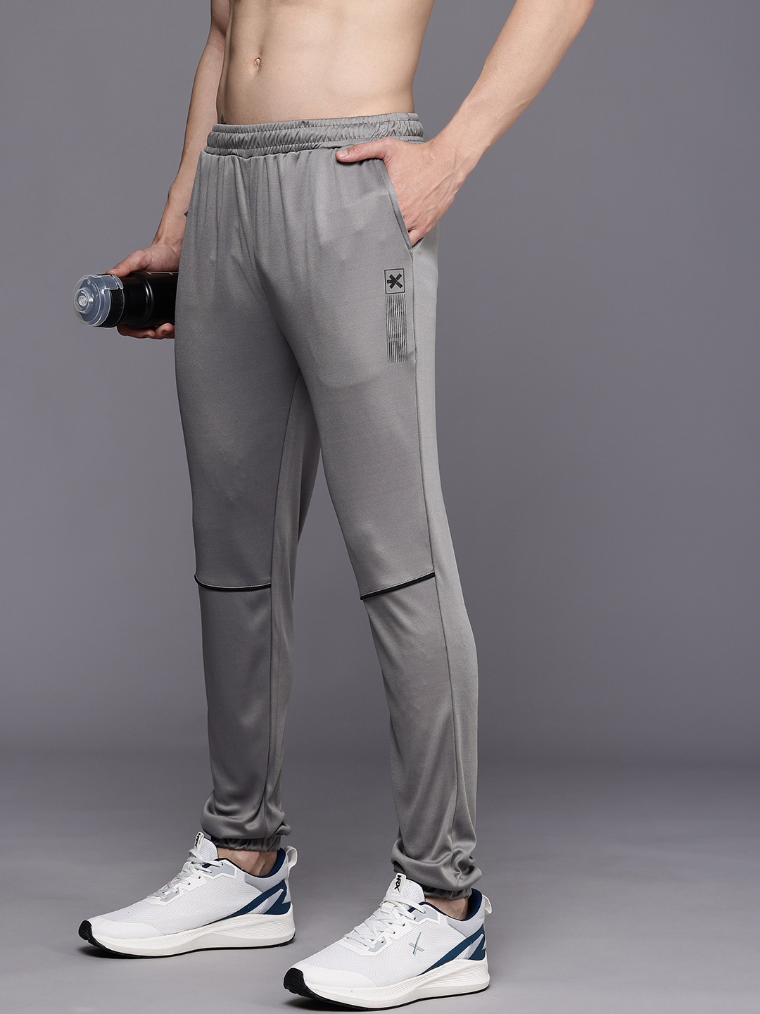 

HRX by Hrithik Roshan Men Rapid Dry Antimicrobial Finish Running Track Pants, Grey