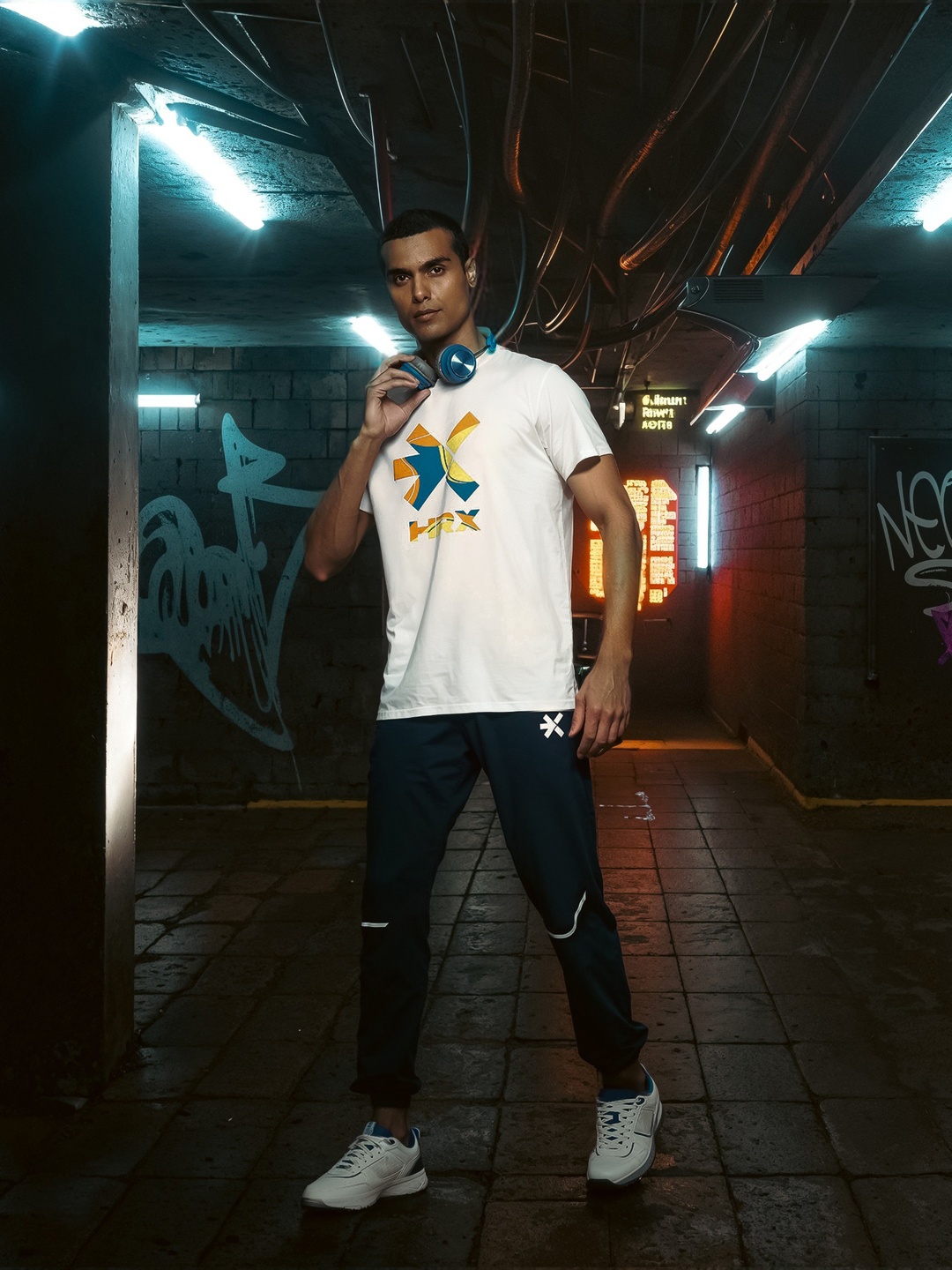HRX by Hrithik Roshan Men Brand Logo Printed T-shirt, White