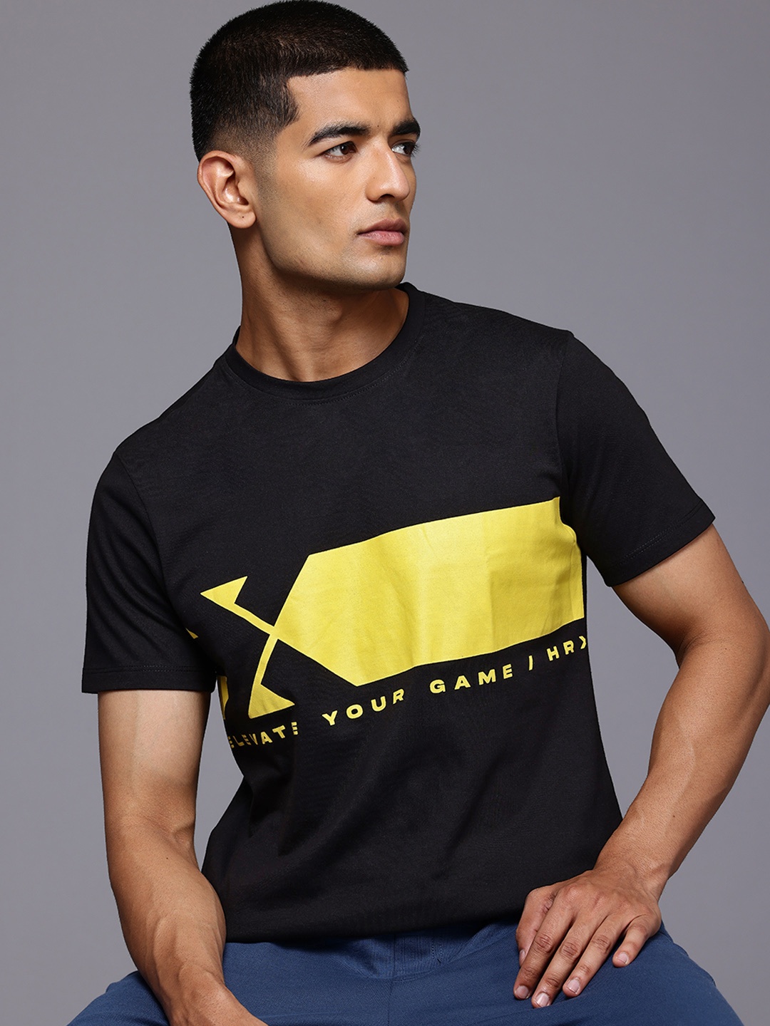 

HRX by Hrithik Roshan Printed Lifestyle T-shirt, Black
