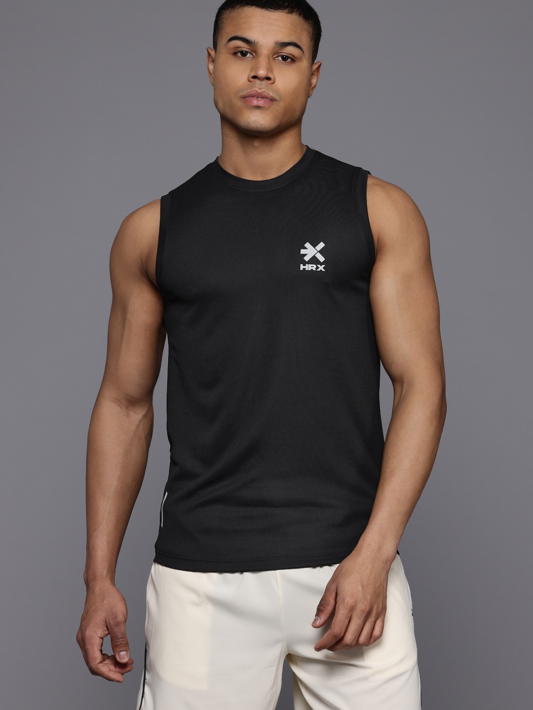 

HRX by Hrithik Roshan Rapid-Dry Running T-shirt, Black
