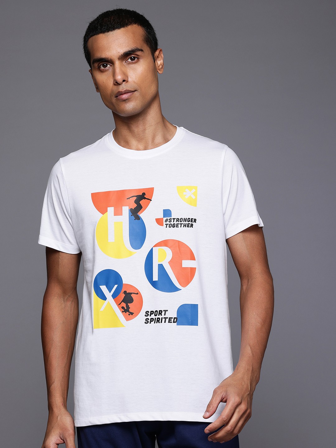 

HRX by Hrithik Roshan Men Printed T-shirt, White