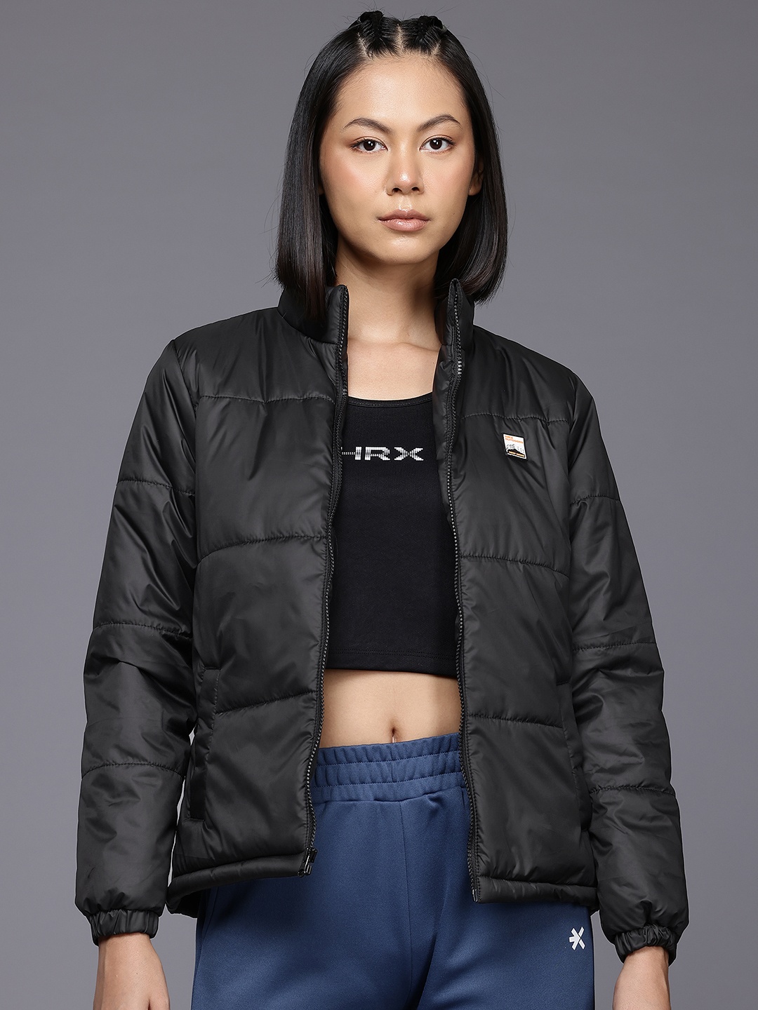 

HRX by Hrithik Roshan Women Rapid-Dry Outdoor Padded Jacket, Black