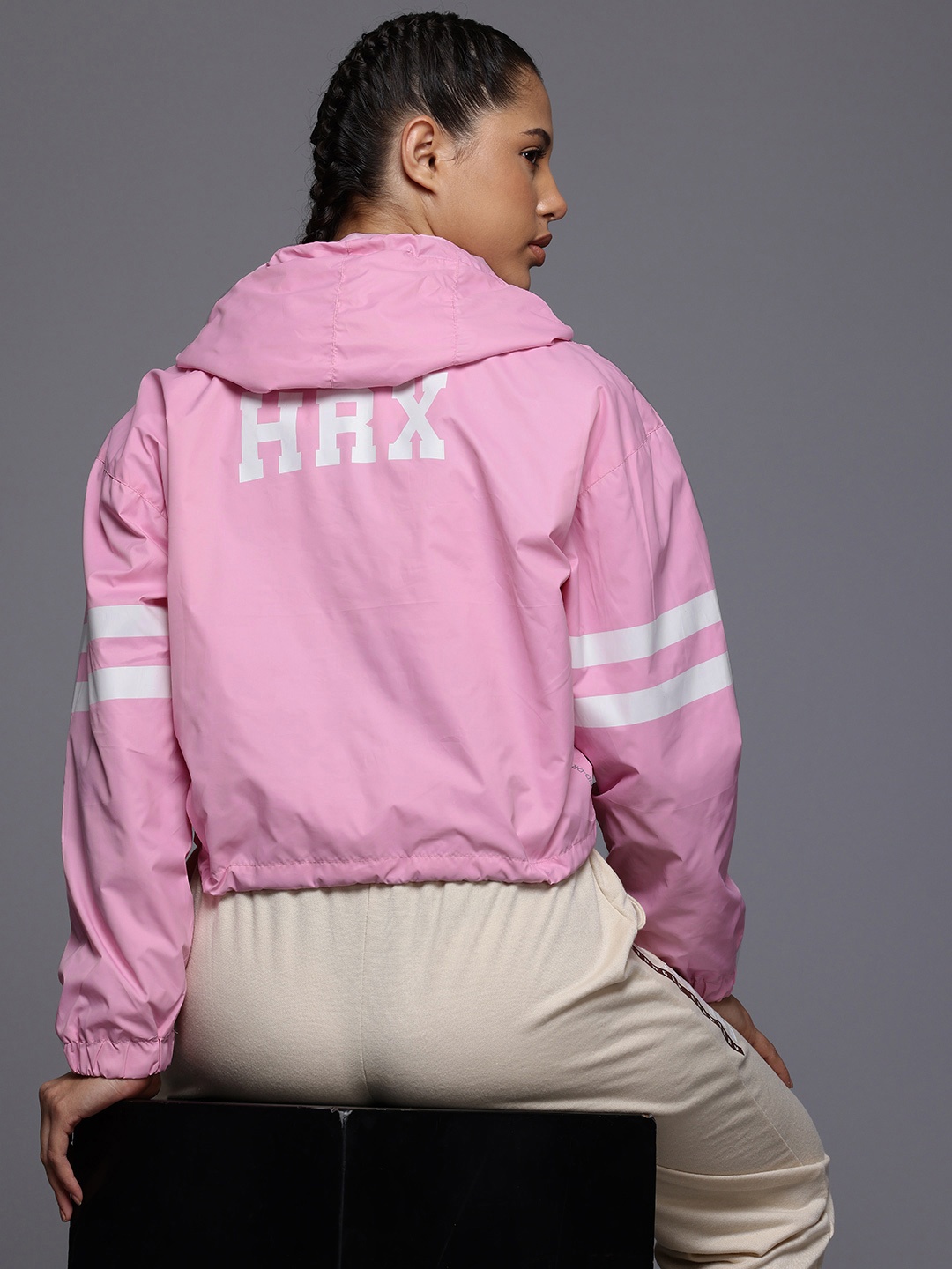 

HRX by Hrithik Roshan Women Brand Logo Tailored Jacket, Pink