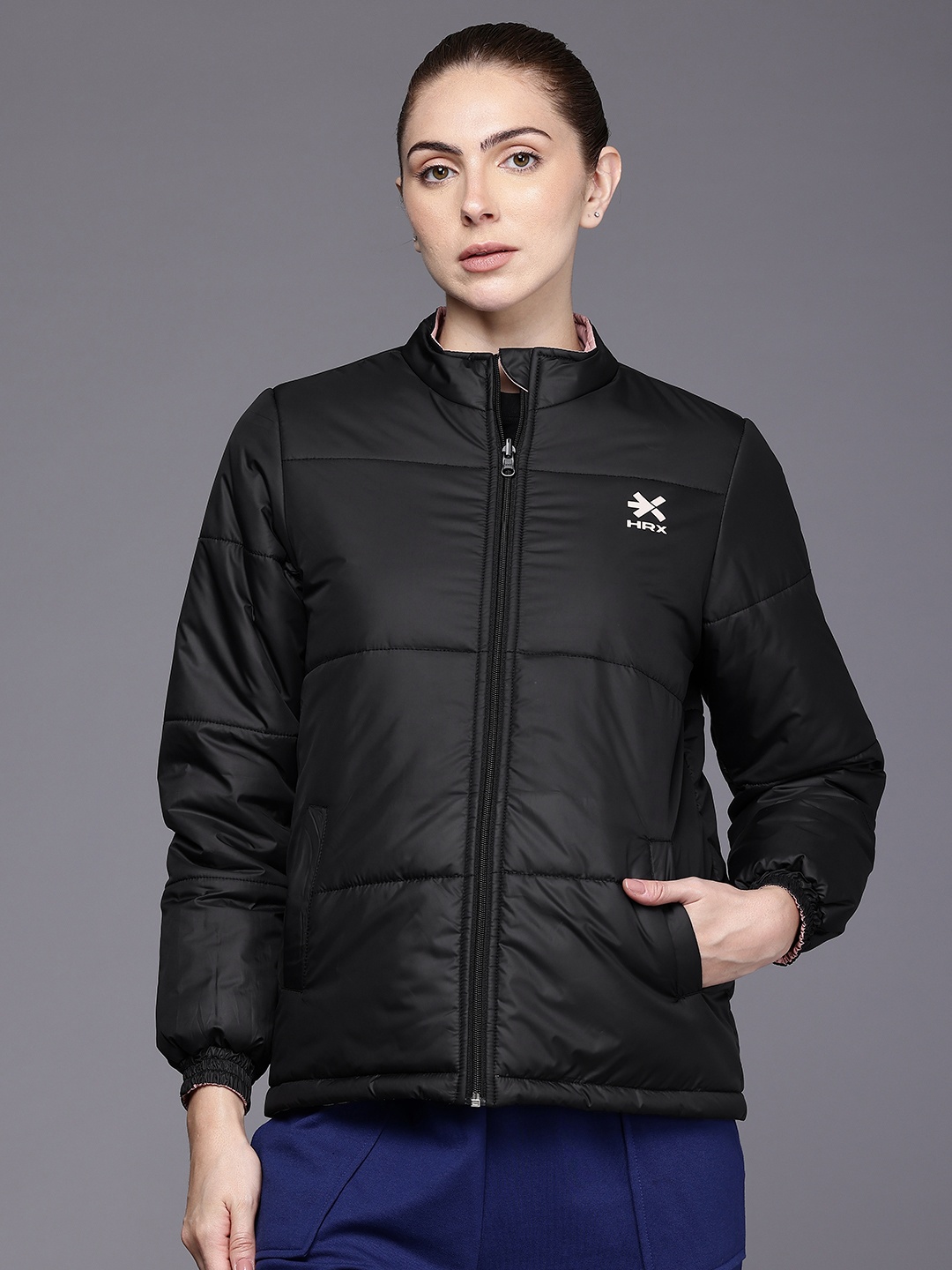 

HRX by Hrithik Roshan Reversible Padded Lifestyle Jacket, Mauve