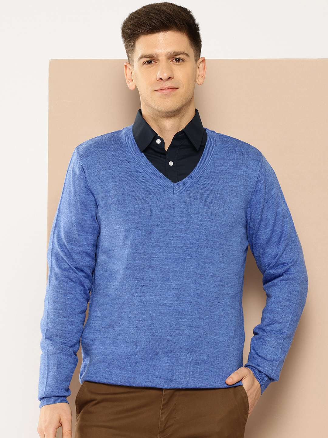 

INVICTUS Pure Acrylic Longline Pullover, Blue