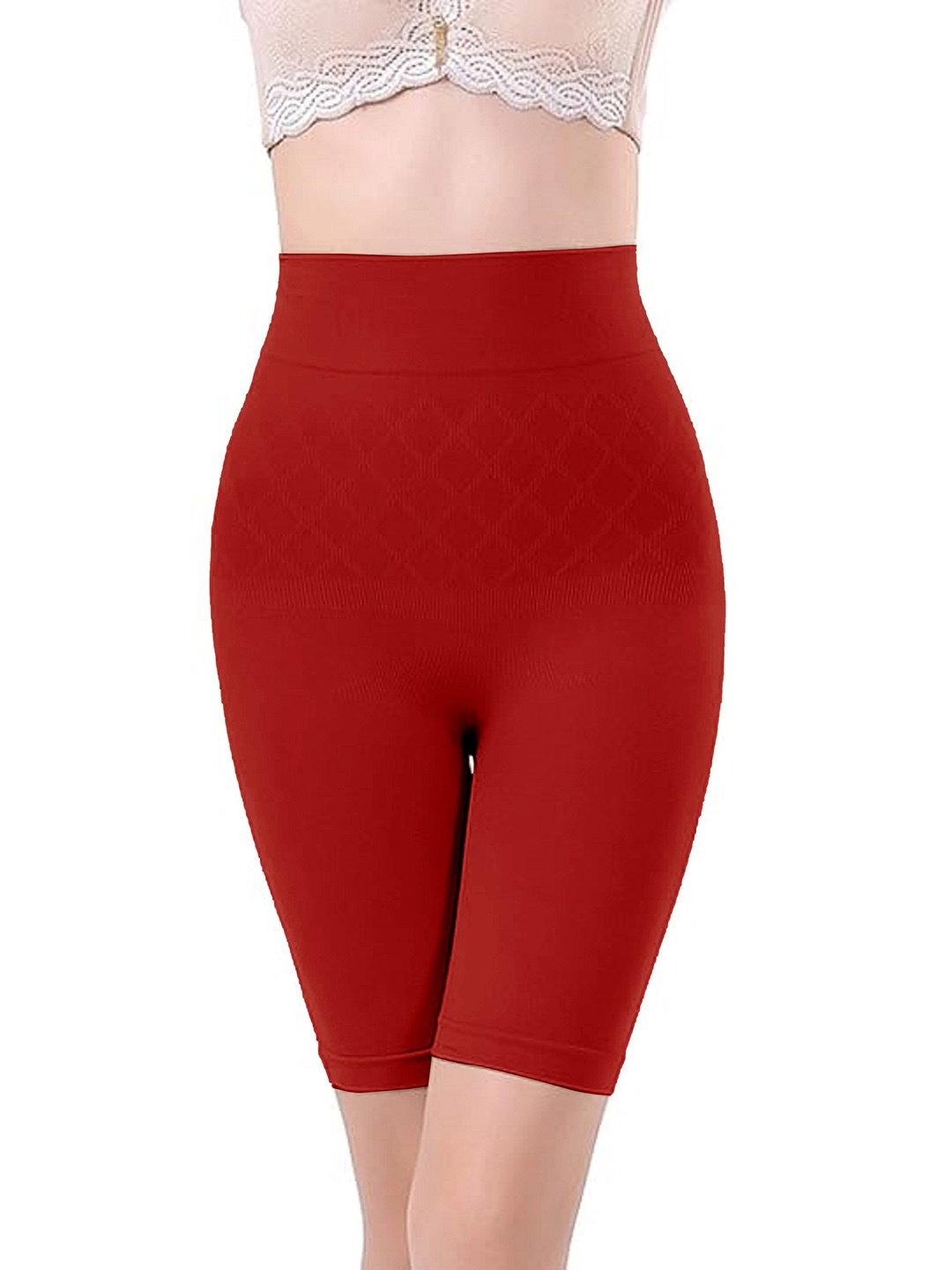 

Trendmalls Women Anti Rolling Tummy Shapewear, Red