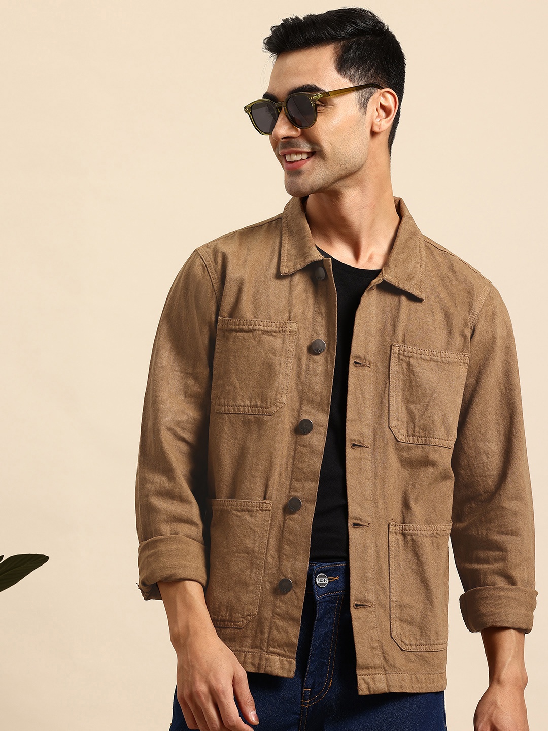 

Mast & Harbour Men No Denim Jacket, Brown