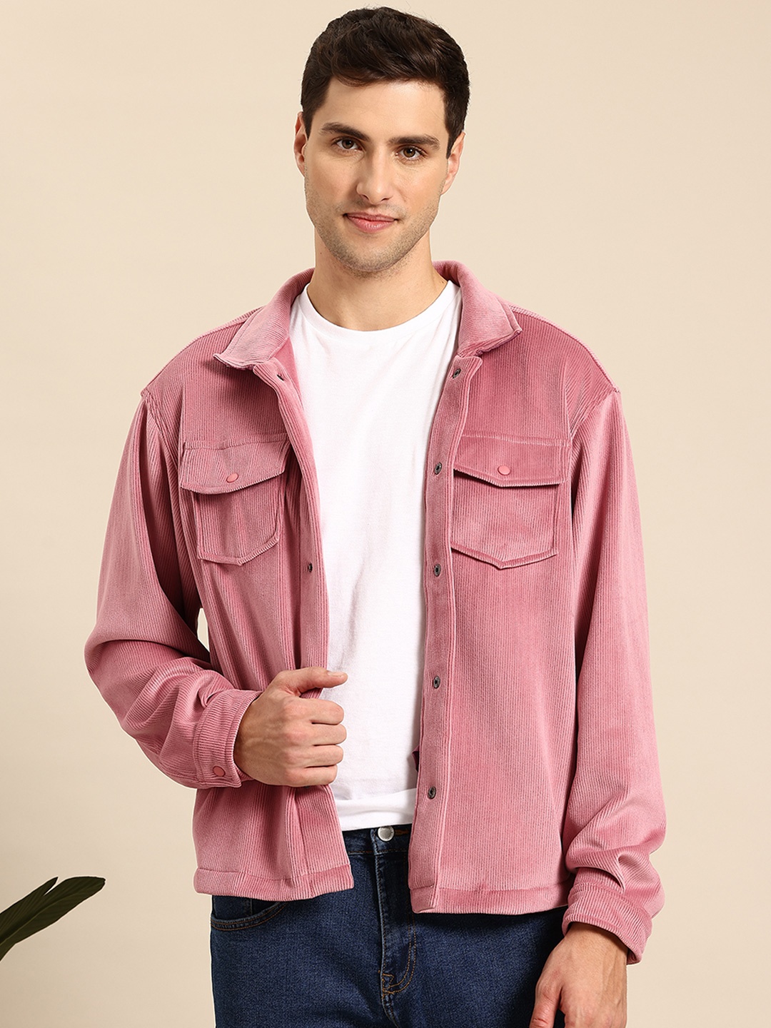 

Mast & Harbour Corduroy Tailored Jacket, Pink