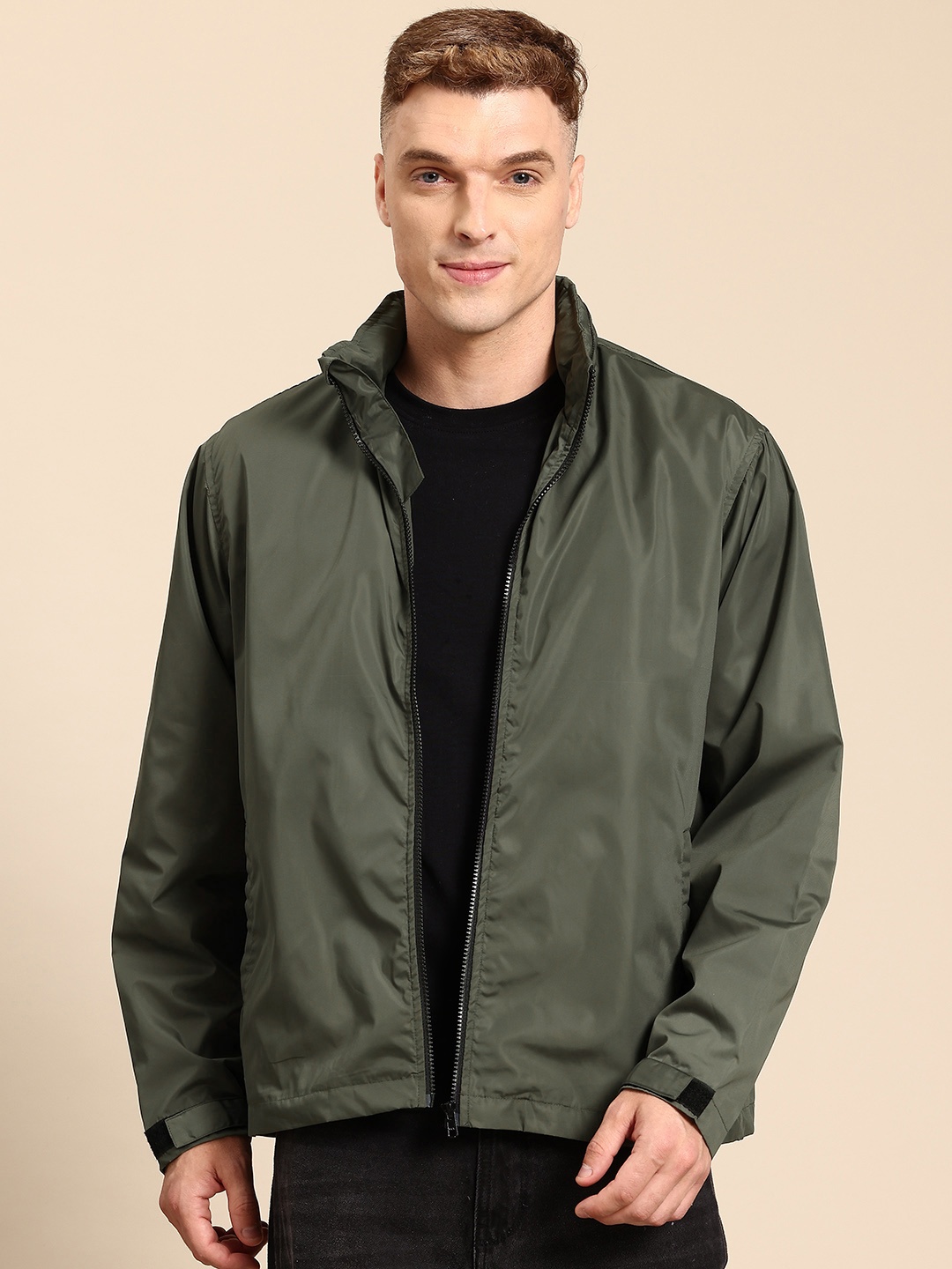 

Mast & Harbour Typography Printed Tailored Jacket, Olive