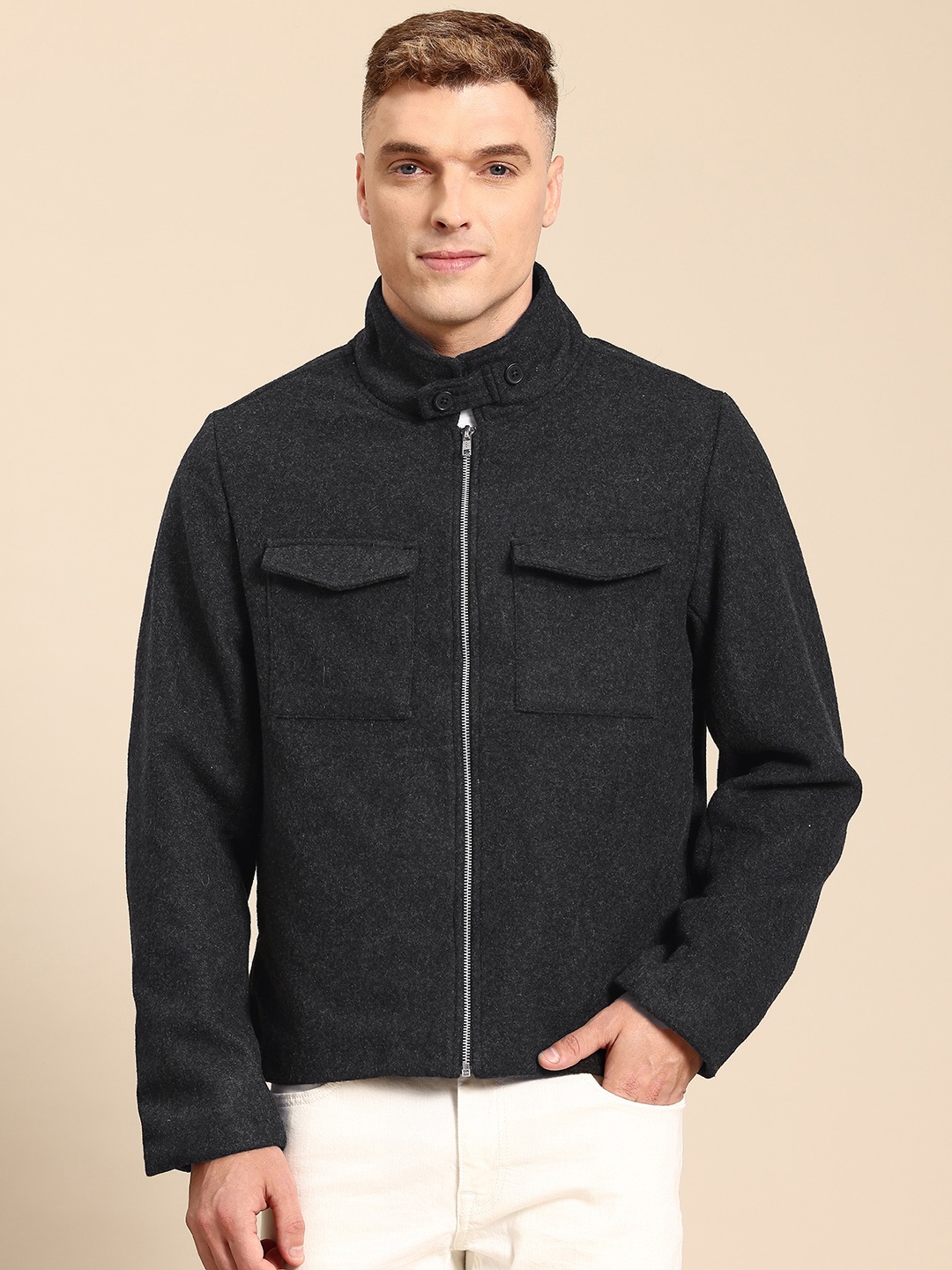 

Mast & Harbour Woollen Tailored Jacket, Black