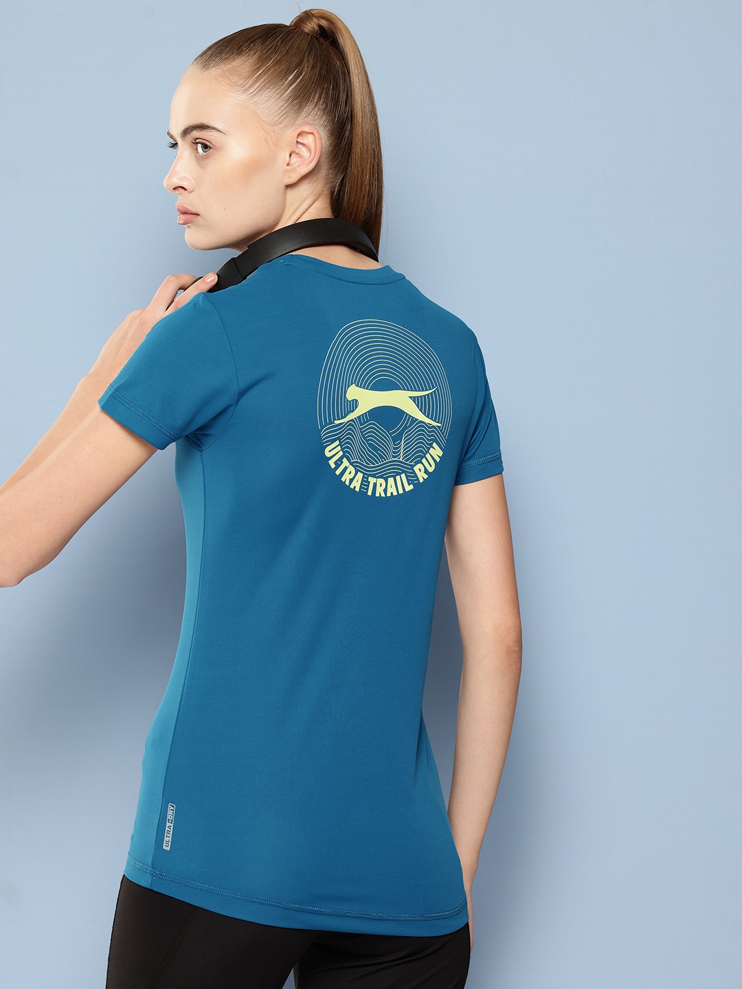 

Slazenger Women Brand Logo Printed T-shirt, Teal