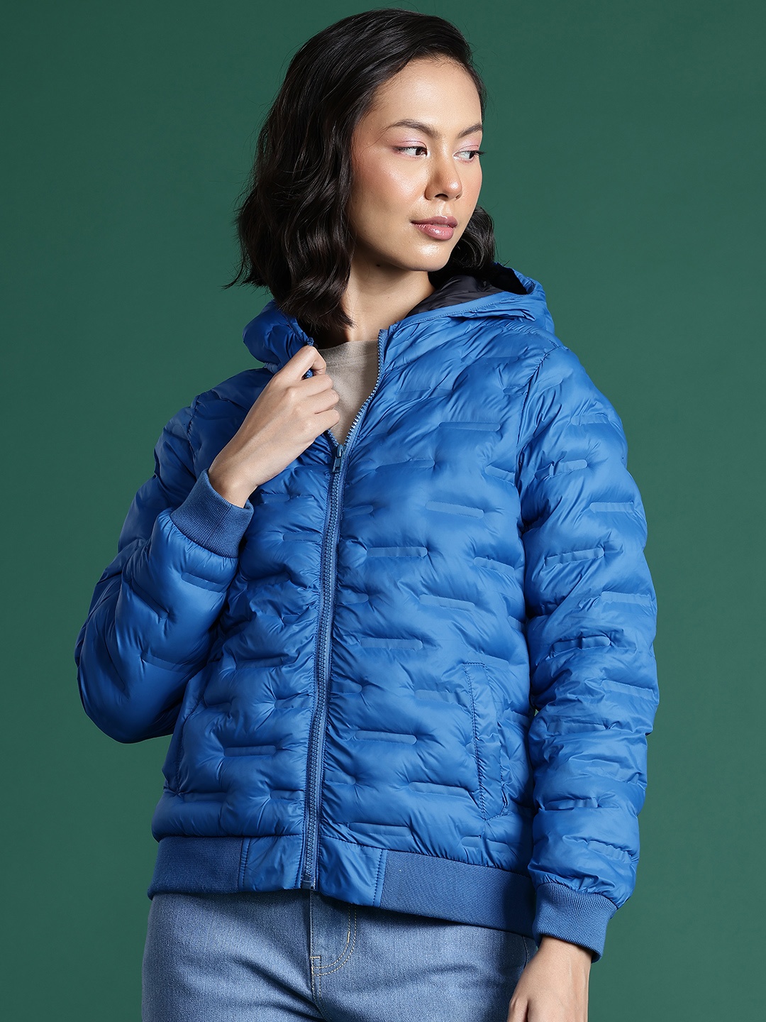 

DressBerry Hooded Puffer Jacket, Blue