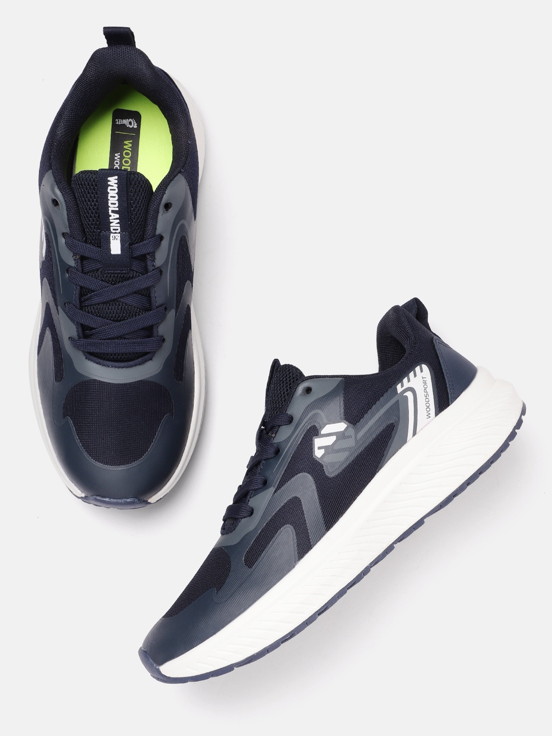 

Woodland Men Mesh Woven Design Running Shoes, Navy blue