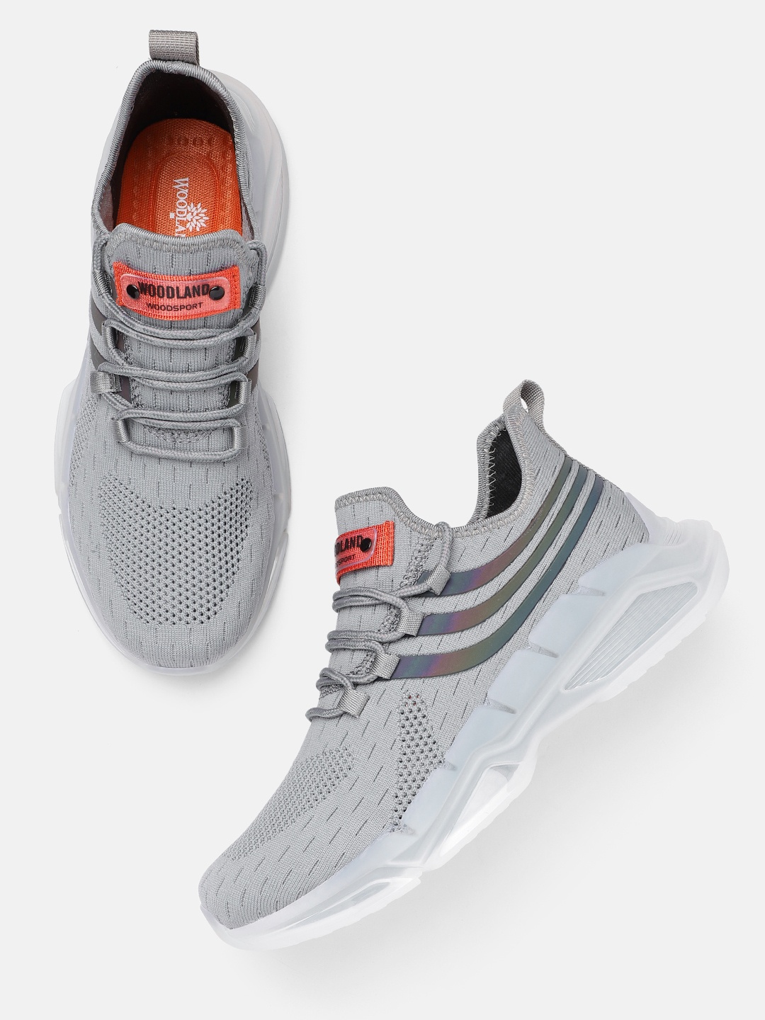 

Woodland Men Mesh Woven Design Running Shoes, Grey
