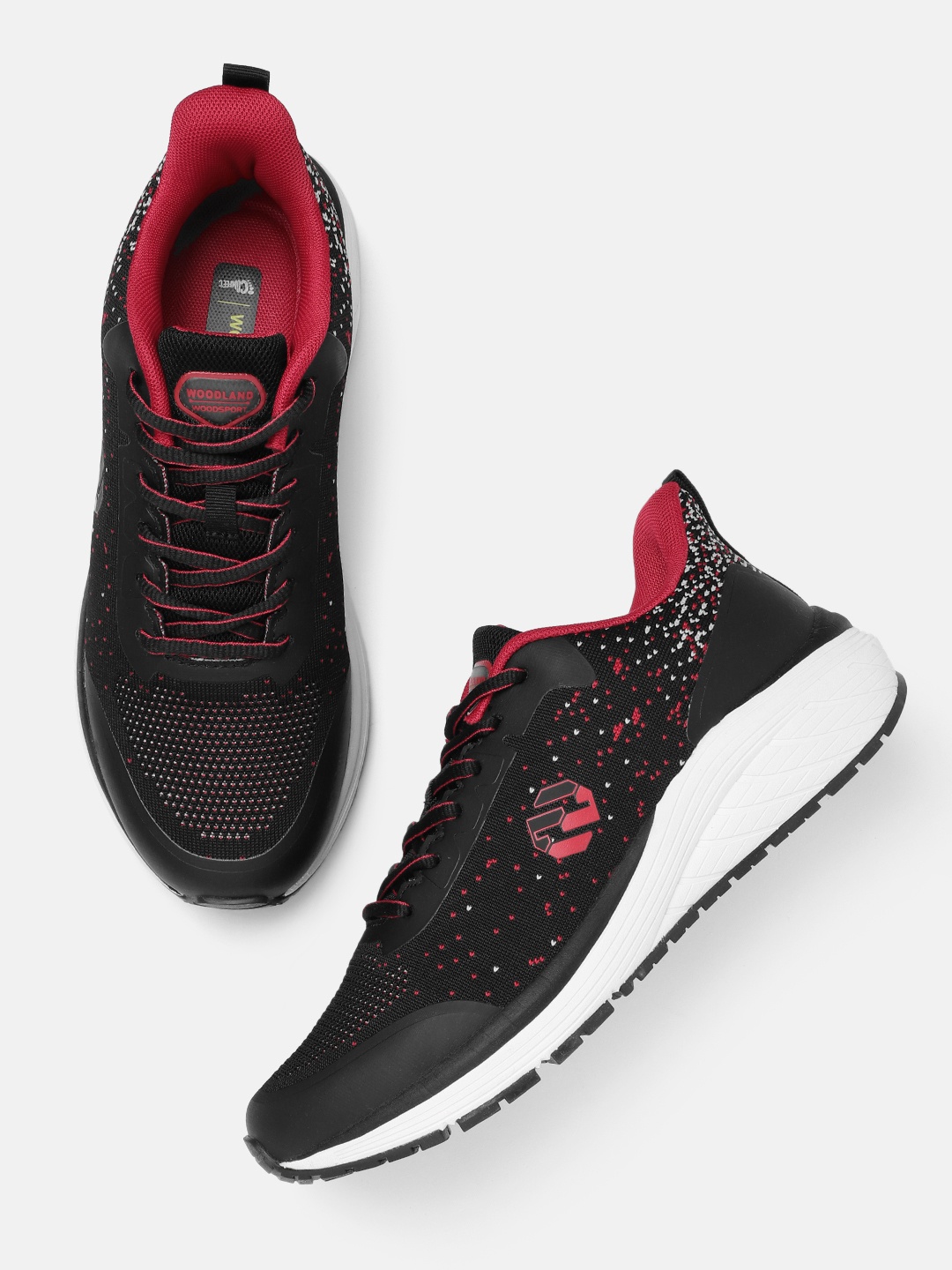 

Woodland Men Mesh Running Shoes, Black