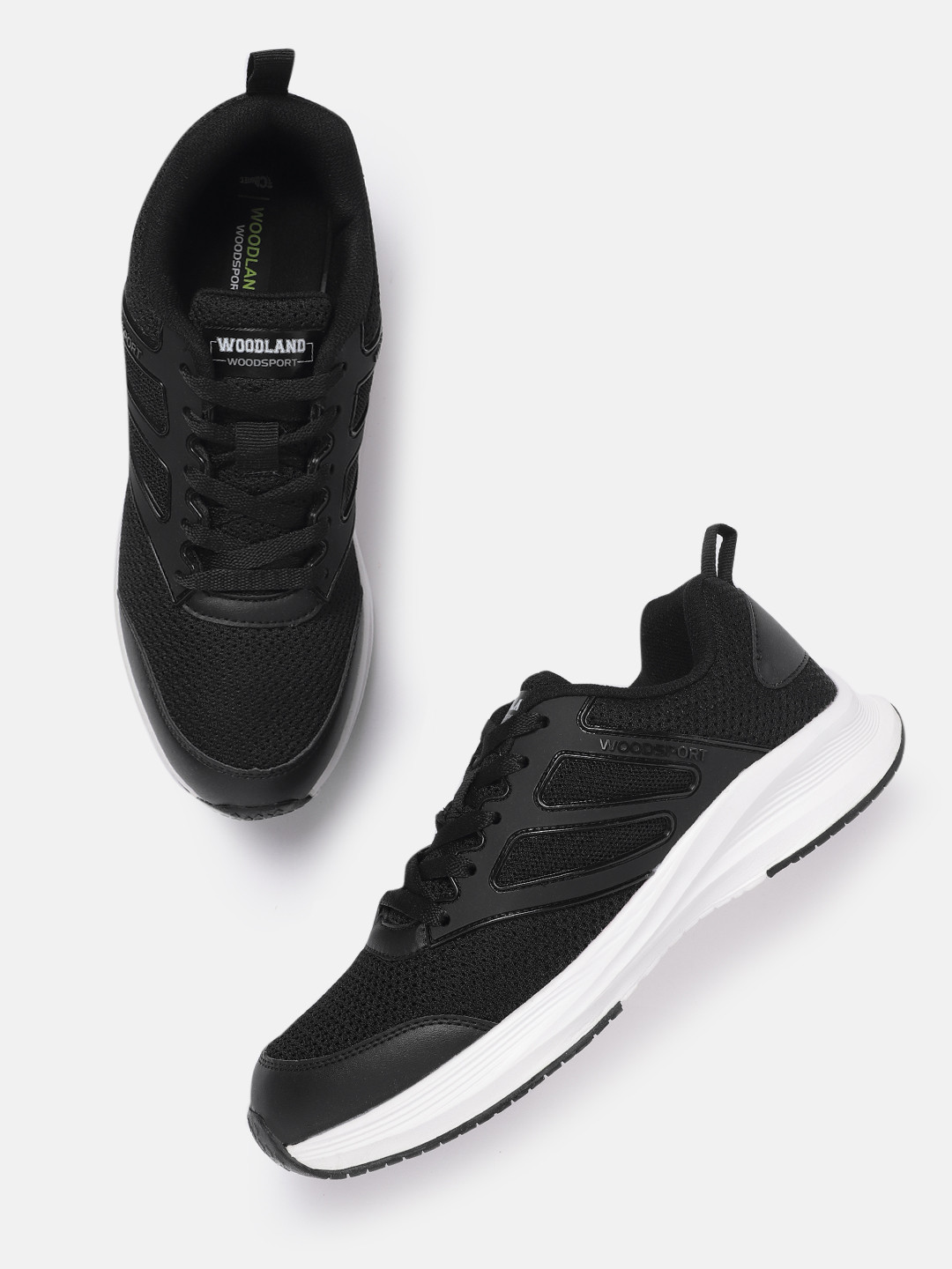 

Woodland Men Running Shoes, Black
