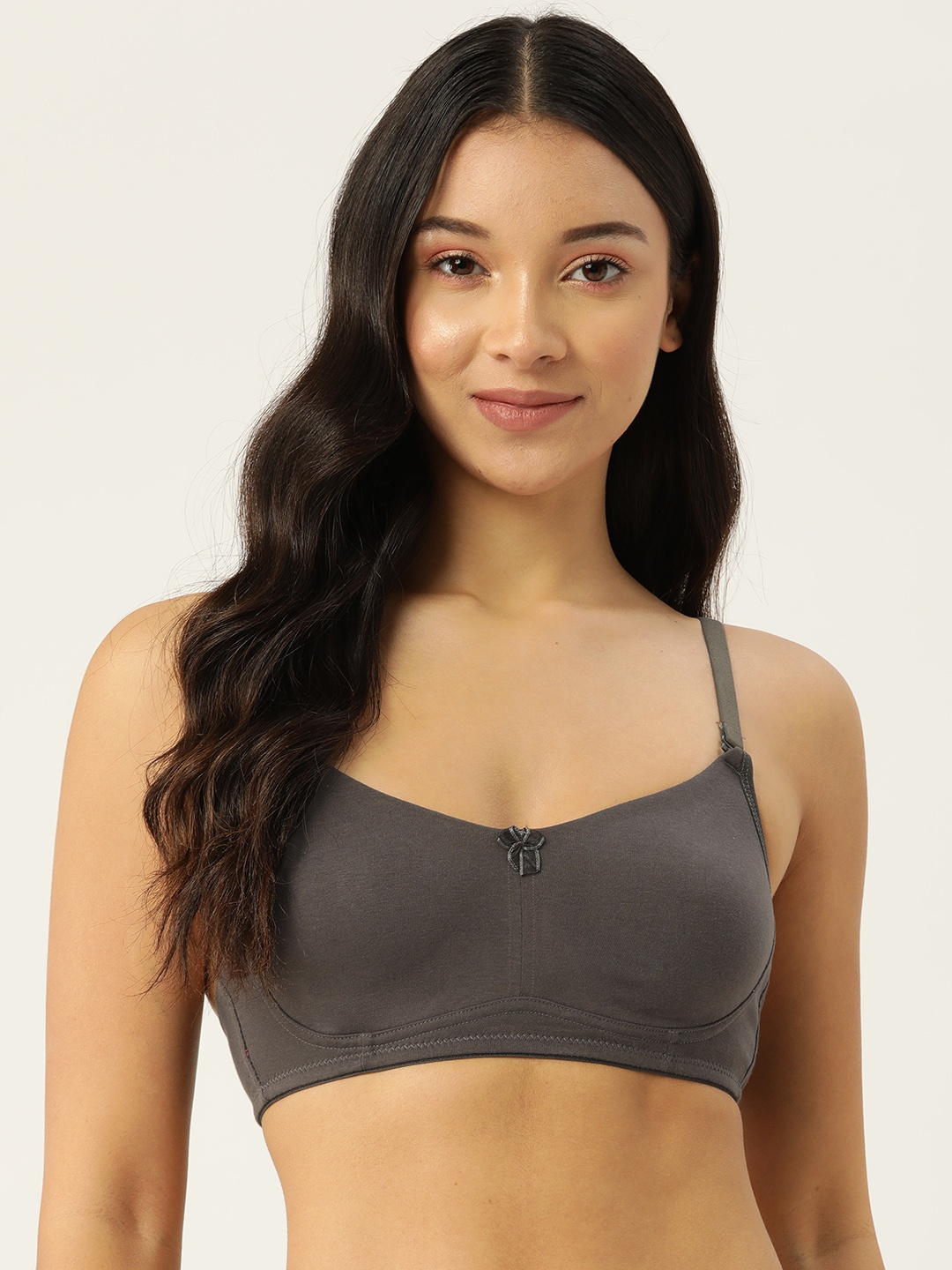 

Leading Lady Full Coverage Seamless Bra, Grey