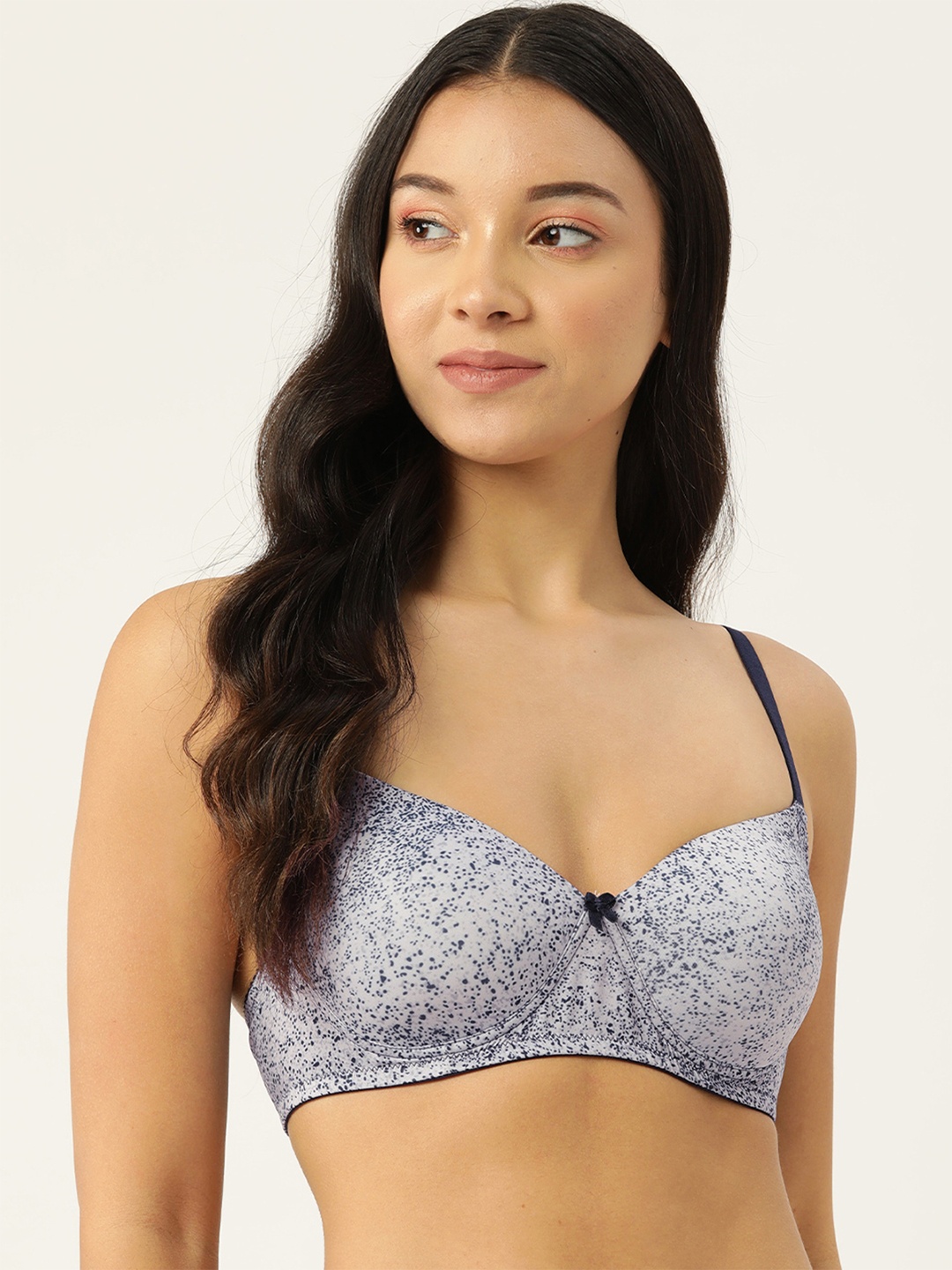 

Leading Lady Abstract Printed Full Coverage Lightly Padded Bra, White