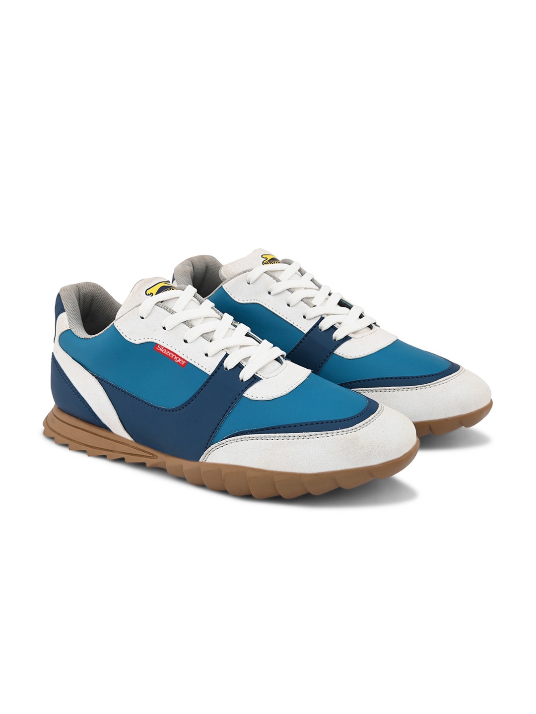 

Slazenger Men Colourblocked Comfort Insole Lace-Up Sneakers, Blue