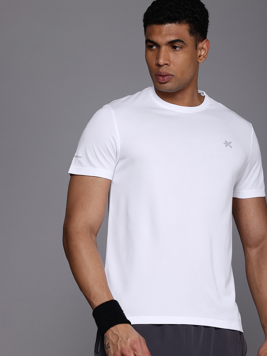 

HRX by Hrithik Roshan Rapid Dry Antimicrobial Finish Running T-shirt, White