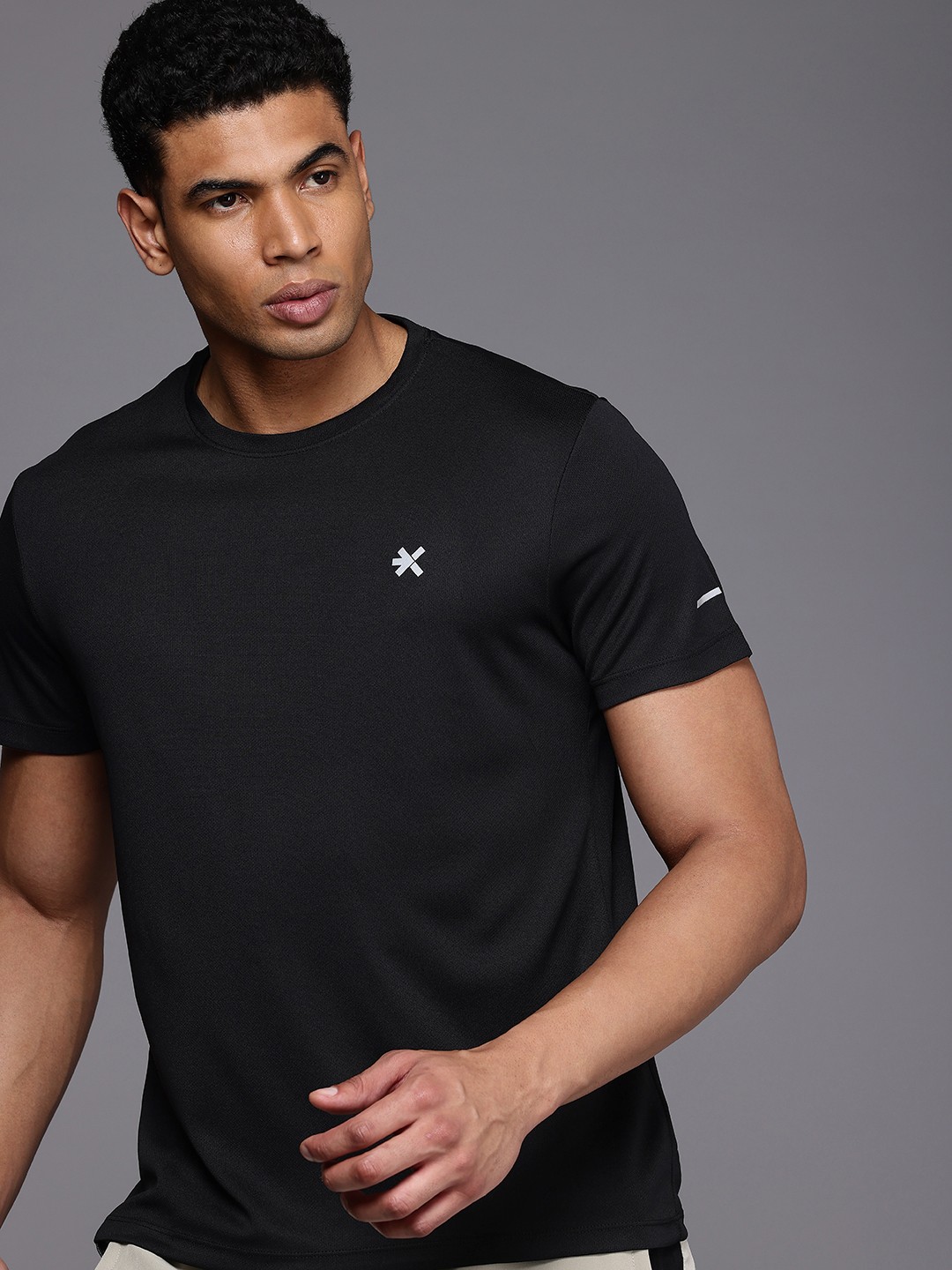 

HRX by Hrithik Roshan Rapid Dry Antimicrobial Finish Running T-shirt, Black