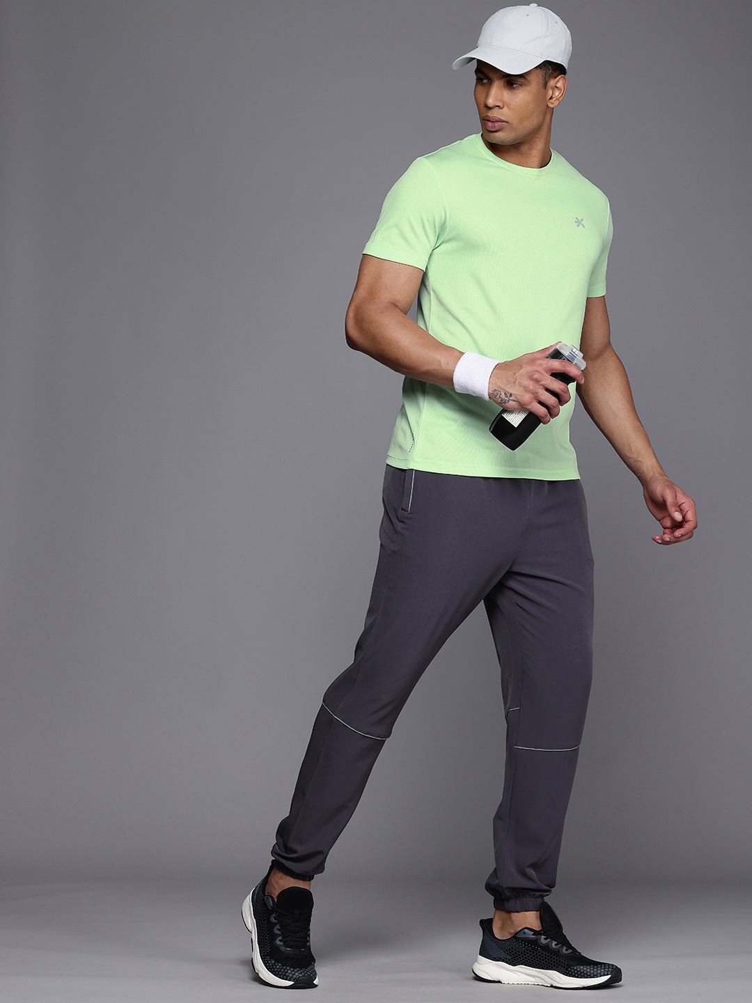 

HRX by Hrithik Roshan Rapid Dry Antimicrobial Finish Running T-shirt, Green
