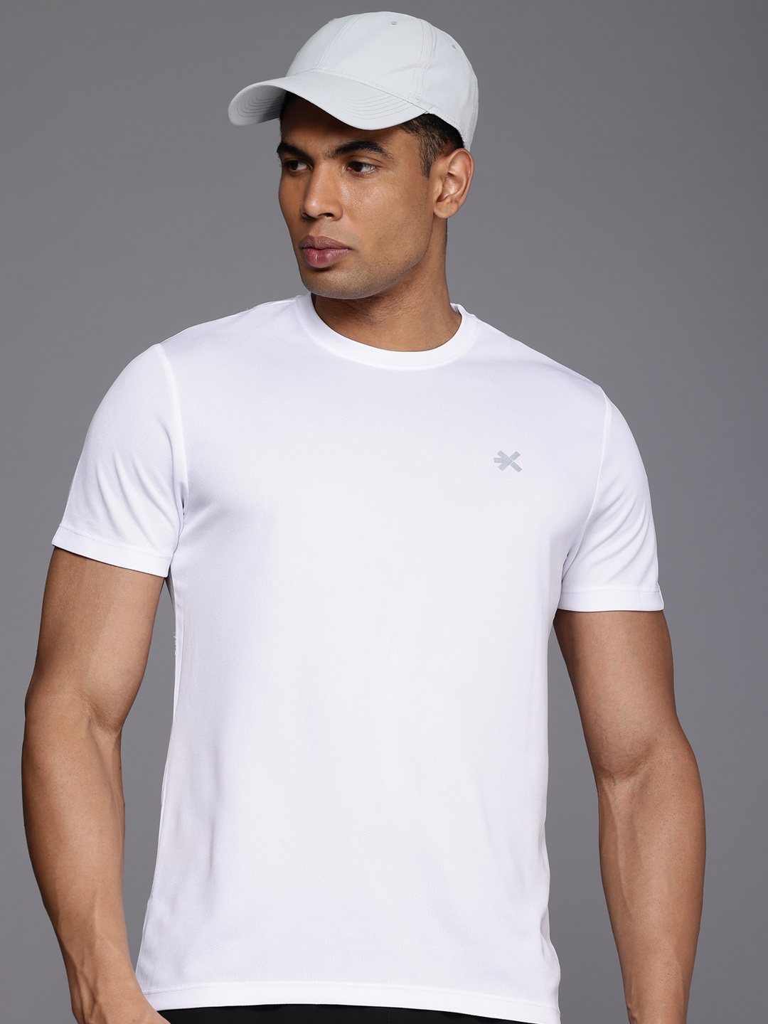 

HRX by Hrithik Roshan Printed Raid-Dry Antimicrobial Finish Running T-shirt, White