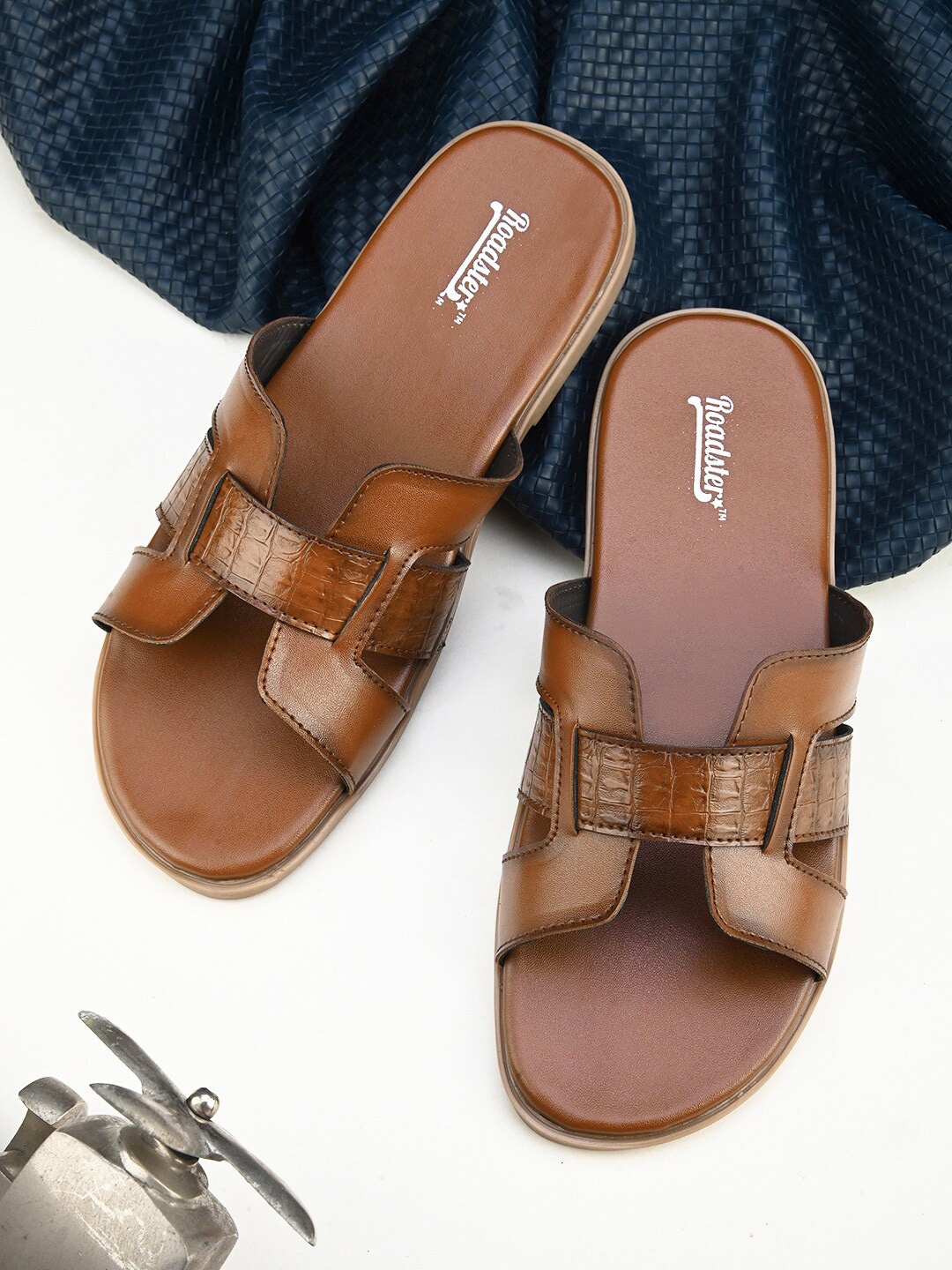 

The Roadster Lifestyle Co. Tan Slip-On Comfort Sandals