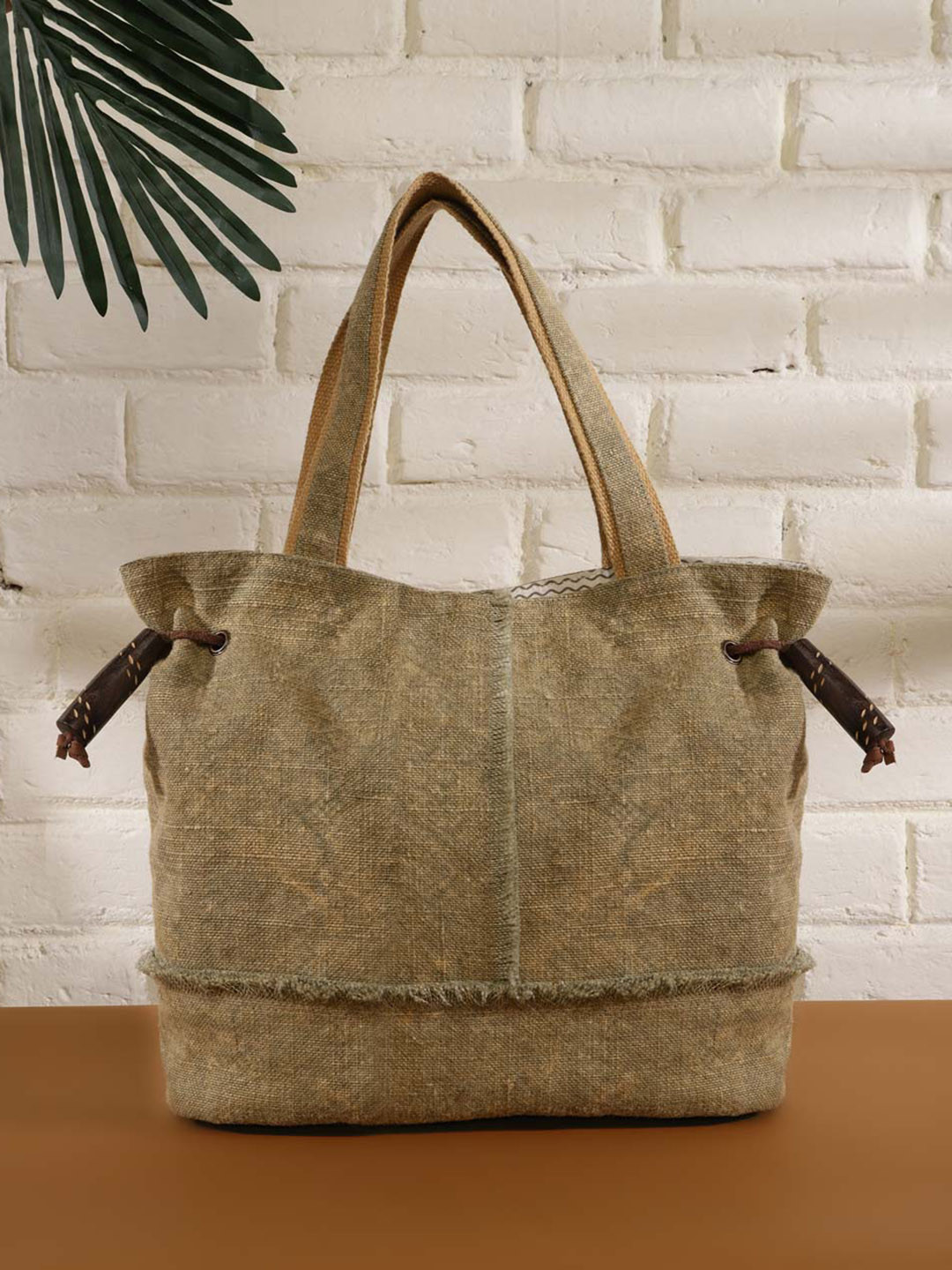 

Fabindia Oversized Shopper Handheld Bag, Olive