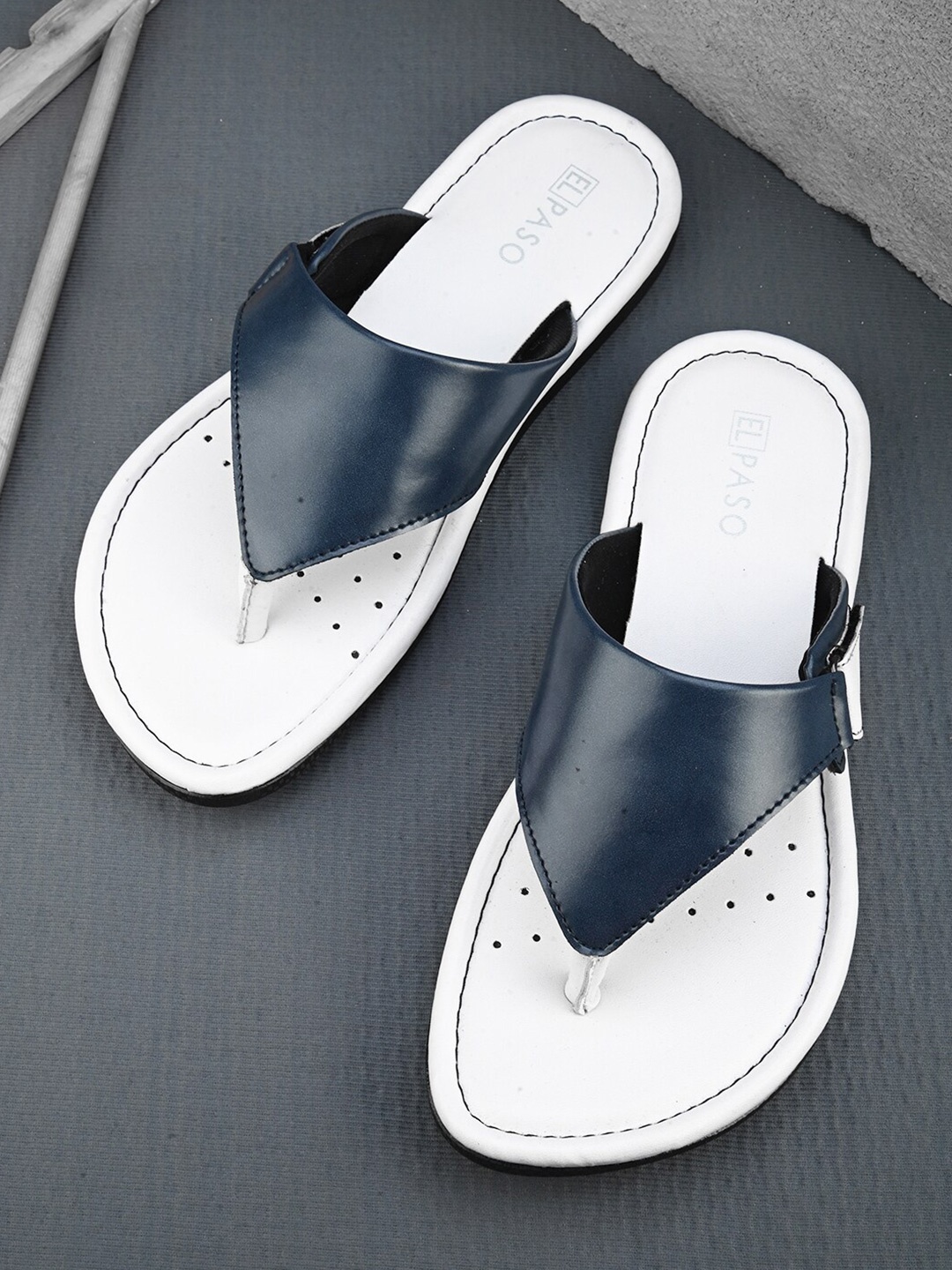 

El Paso Men leather Comfort Sandals, White