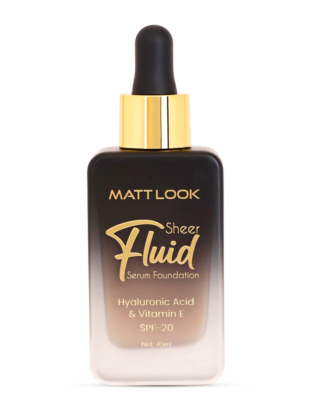 

MATTLOOK Sheer Fluid Serum Foundation SPF20 with Hyaluronic Acid - Toasted Wheat, Off white