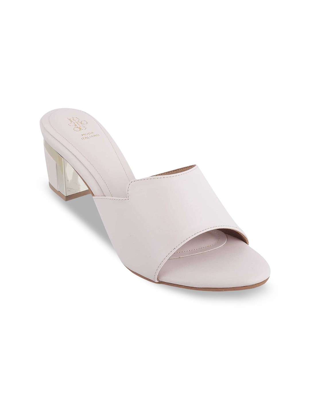 

Tresmode Open Toe Block Heels, Beige