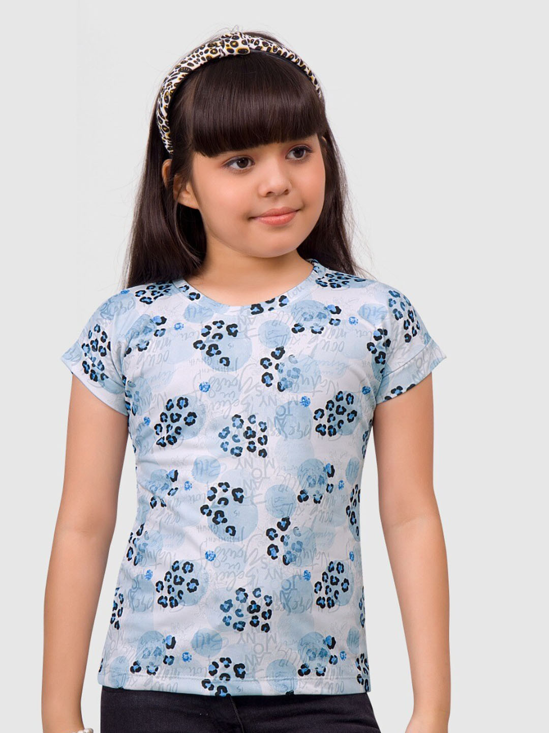 

BAESD Girls Floral Printed Cotton Top, White