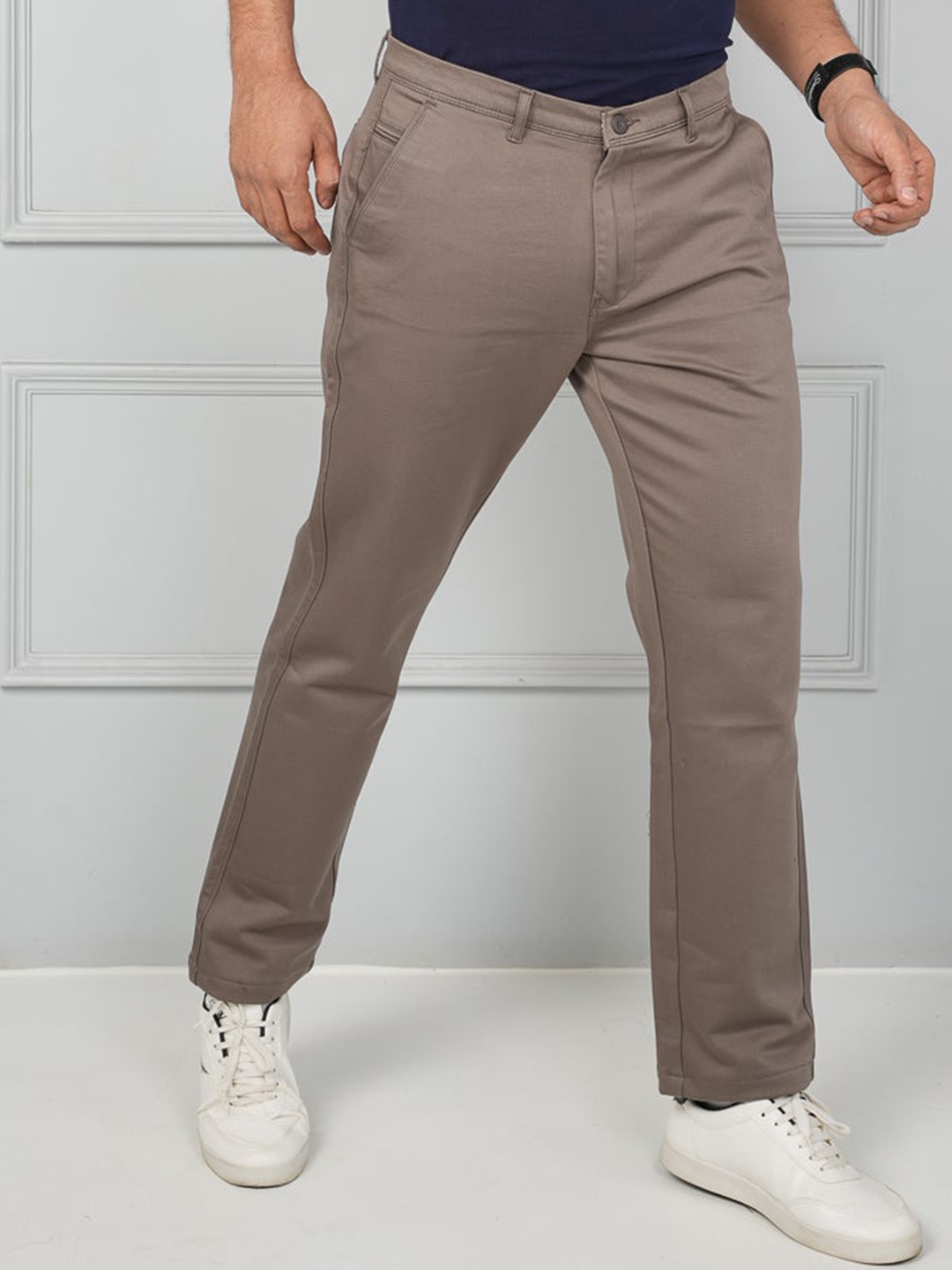 

JOHN WATSON Men Comfort Cotton Joggers Trouser, Grey
