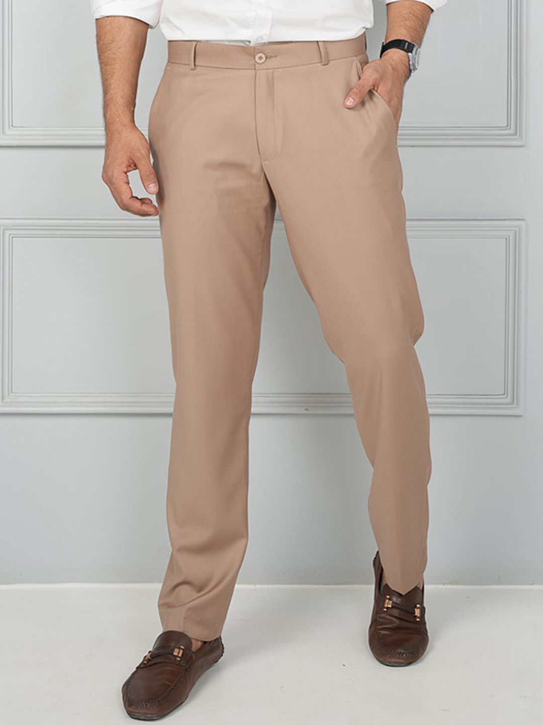 

JOHN WATSON Men Comfort Formal Trouser, Beige