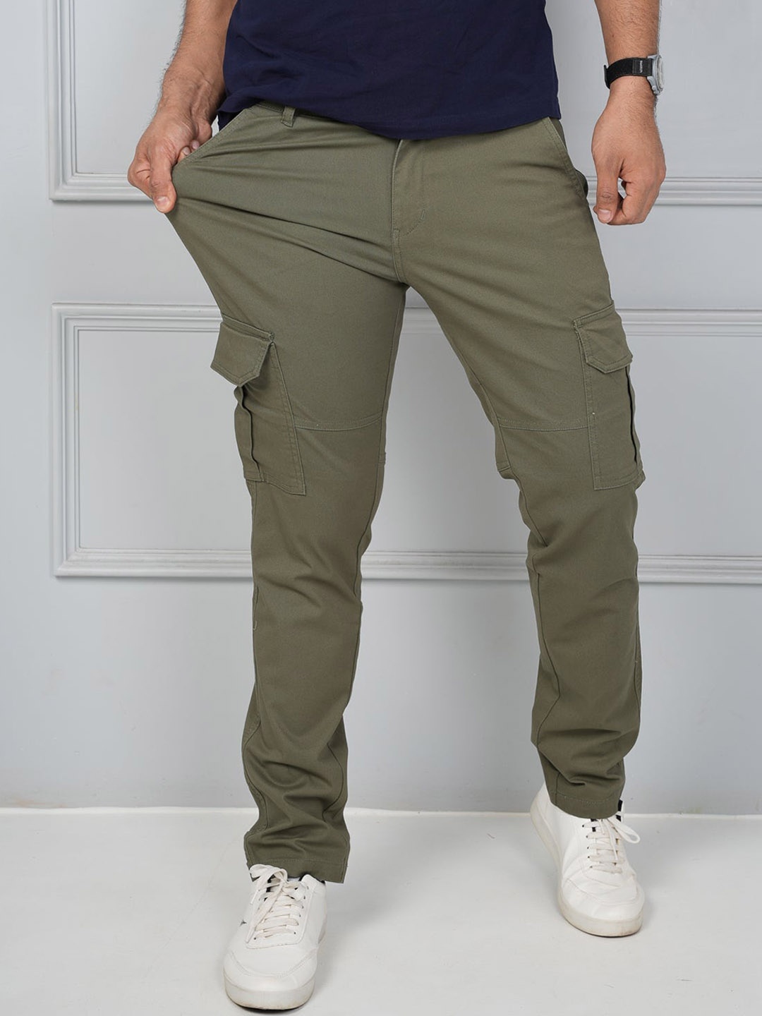 

JOHN WATSON Men Comfort Cargos Trouser, Fluorescent green