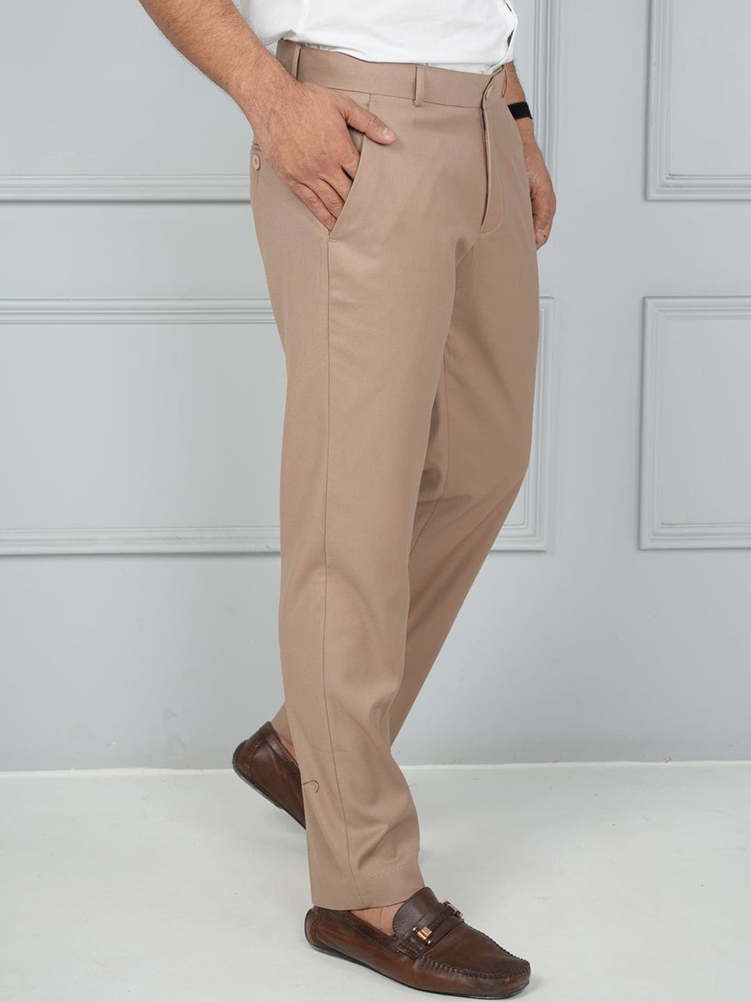 

JOHN WATSON Men Comfort Formal Trouser, Beige