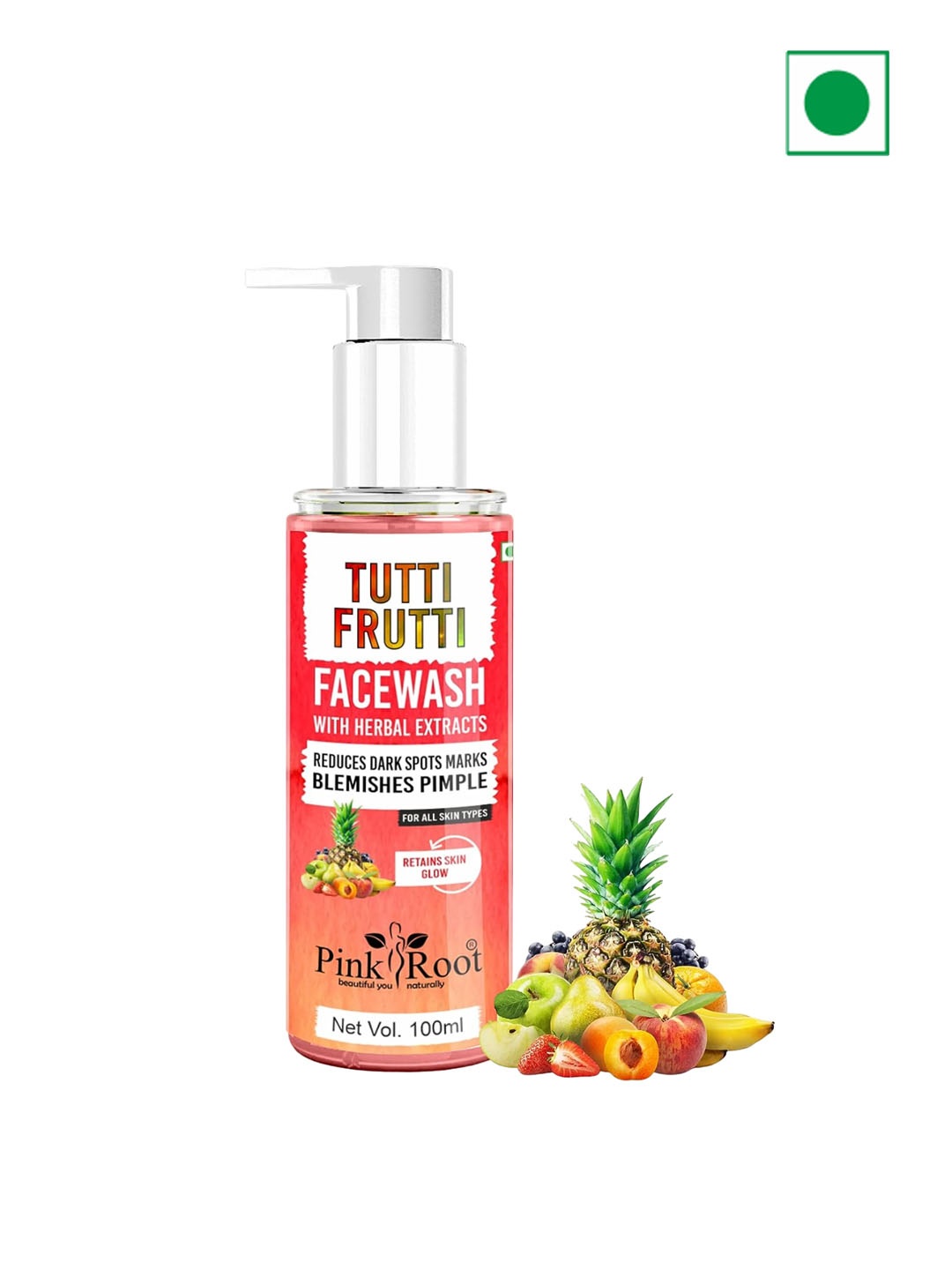 

Pink Root Tutti Frutti Face Wash With Vitamin E Oil - 100ml, White