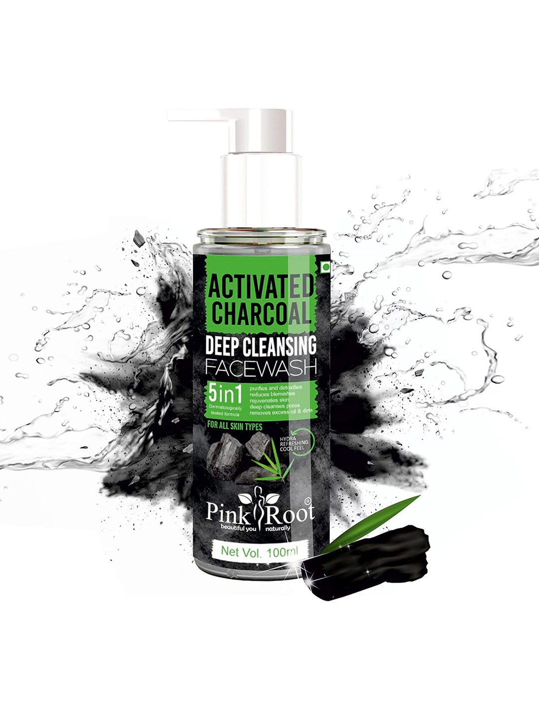 

Pink Root Activated Charcoal Deep Cleansing Face Wash - 100ml, White