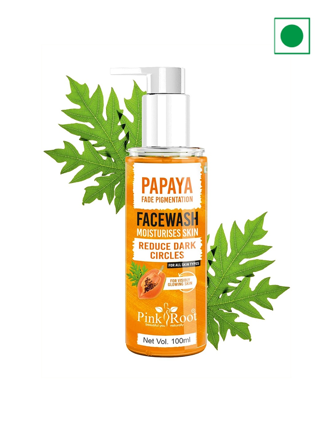 

Pink Root Papaya Tan Removal Face Wash - 100 ml, White