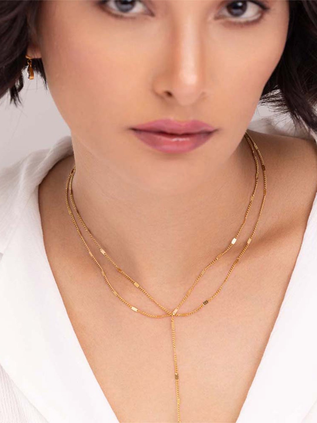 

PALMONAS Gold-Plated Layered Necklace