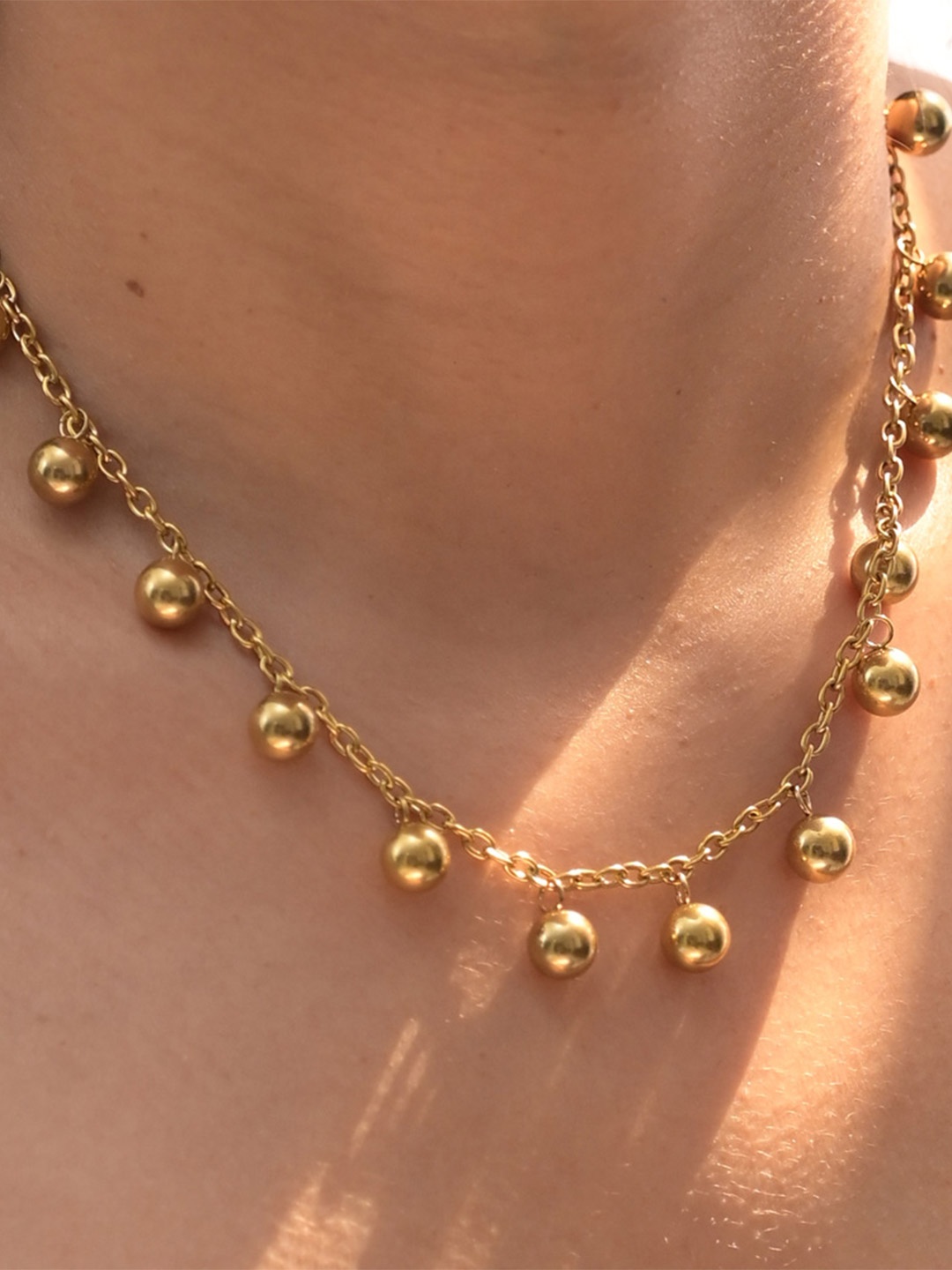 

PALMONAS Gold-Plated Tribal Necklace