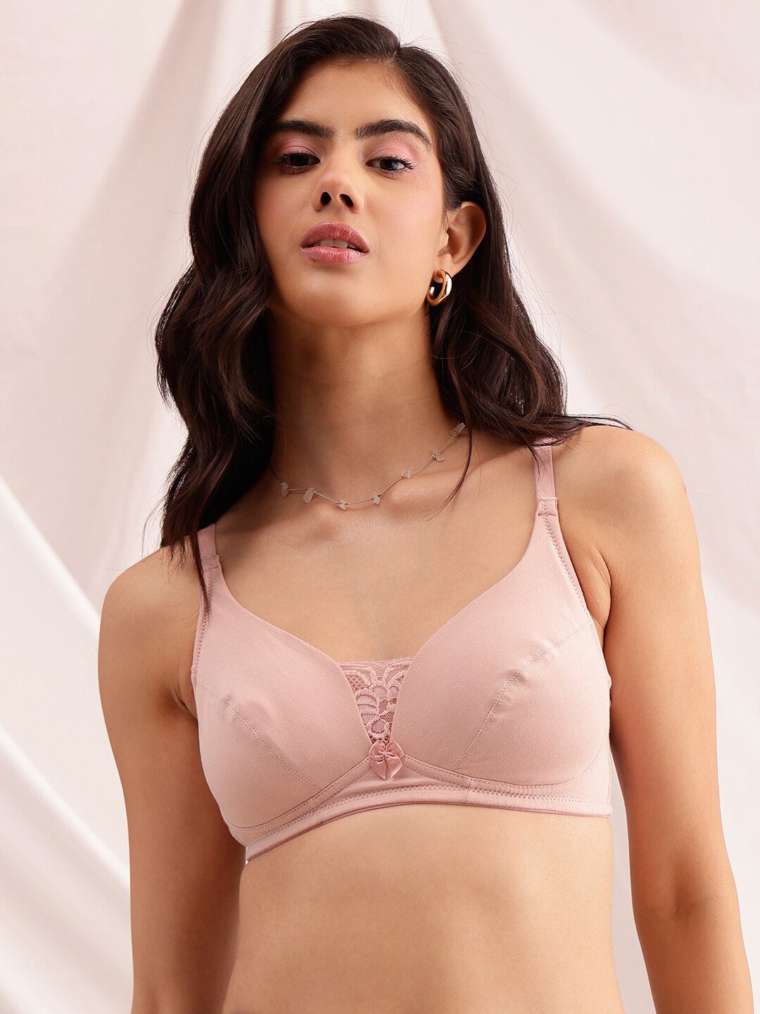 

Chelvet Full Coverage Lightly Padded Everyday Bra With All Day Comfort, Pink