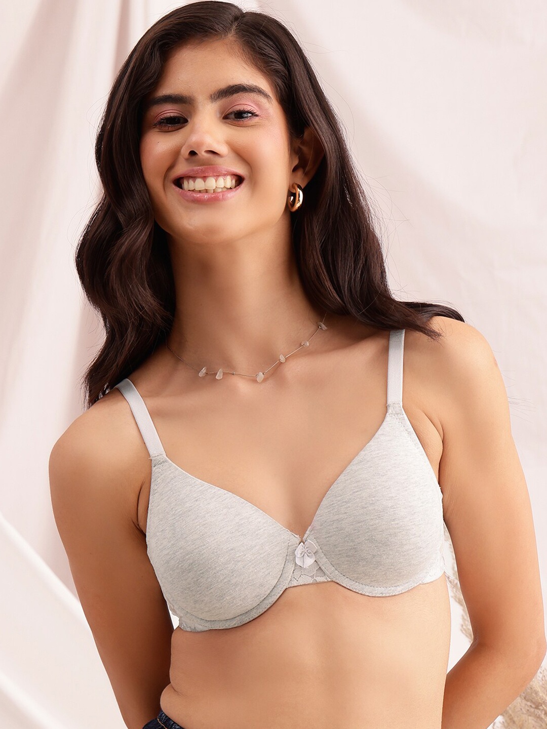 

Chelvet Full Coverage All Day Comfort Everyday Bra, Grey melange